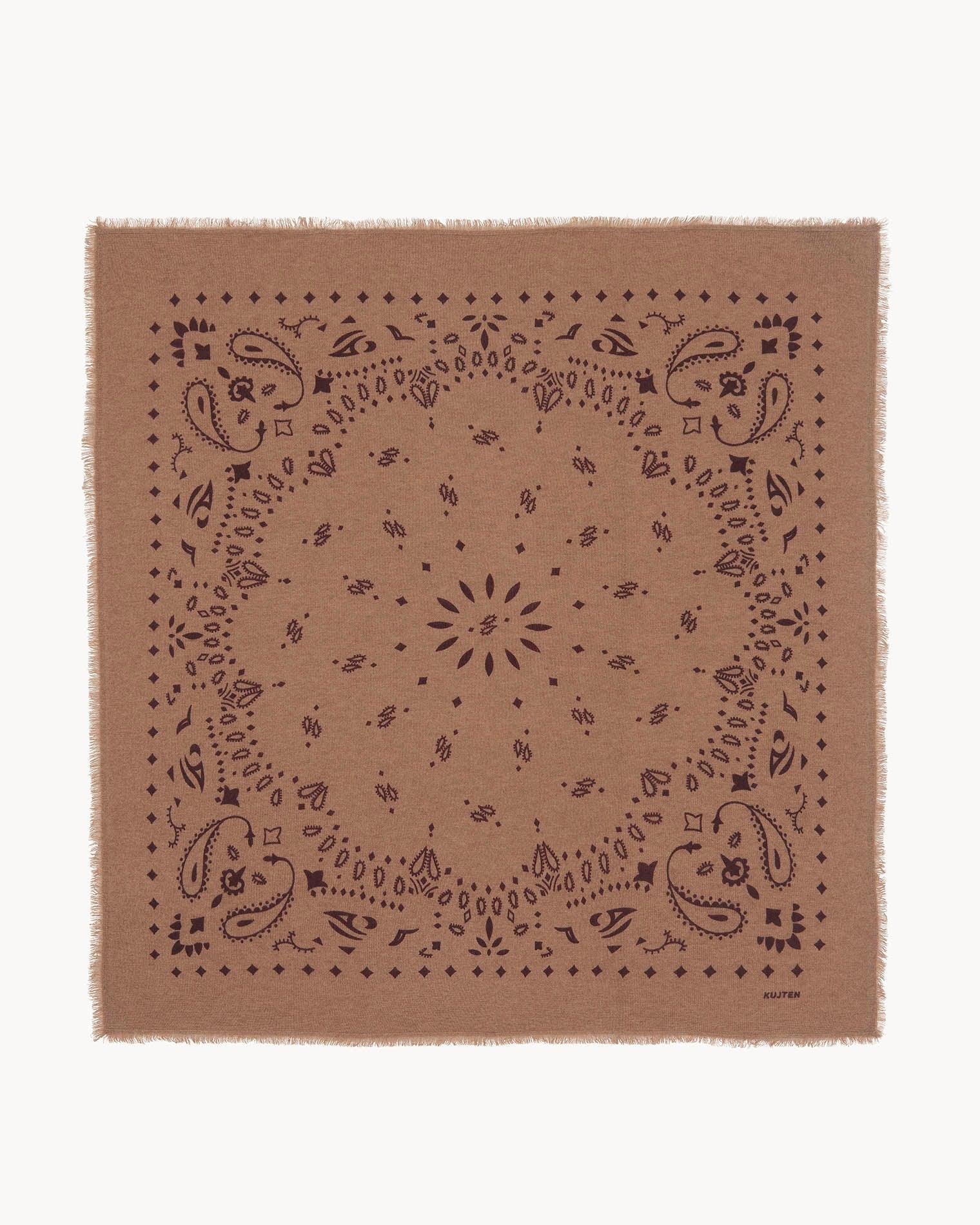 KUJTEN Bandana Hachiko Camel Bordeaux - Bandana