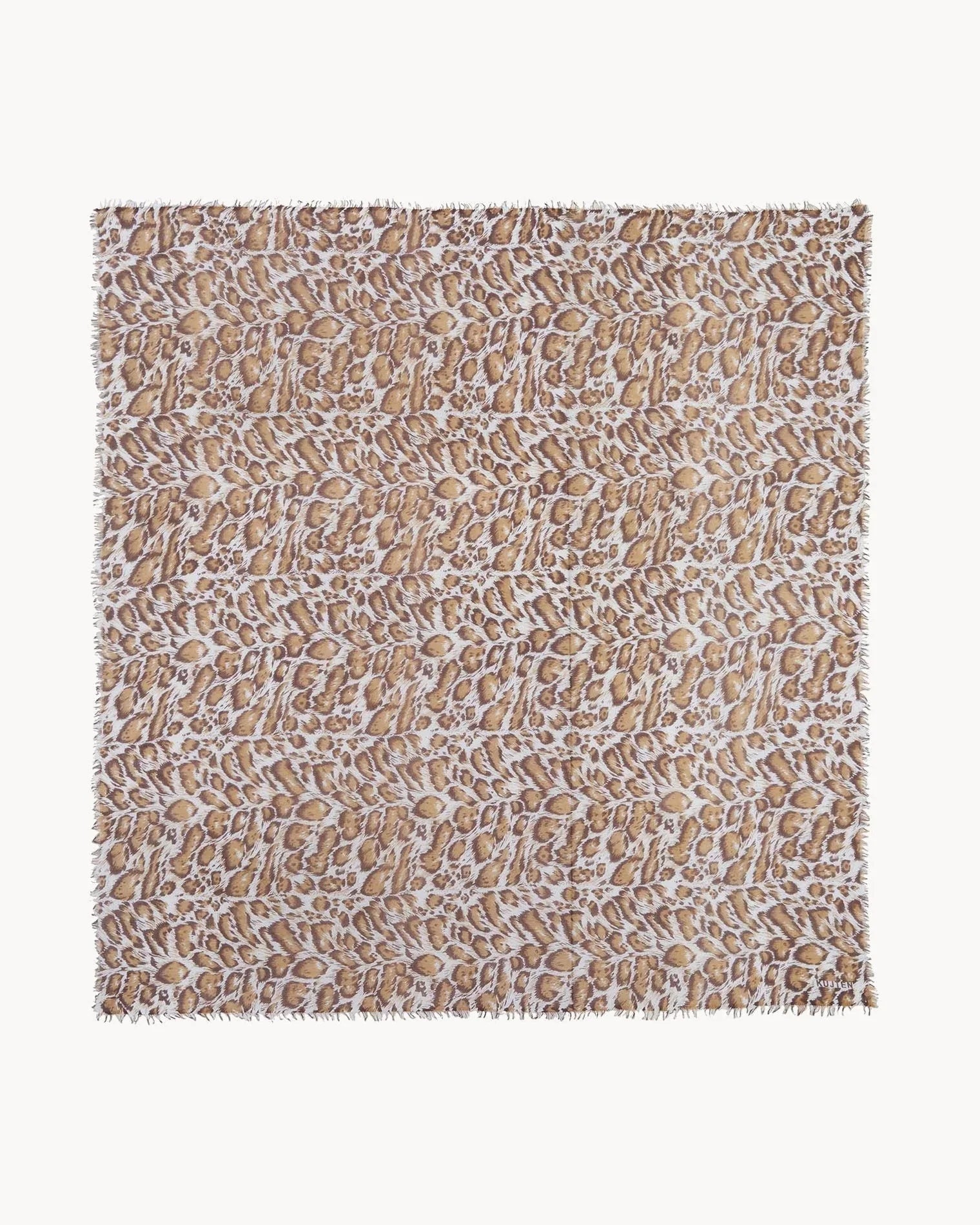 KUJTEN Bandana Effy Animal Leoprint Oats White - Bandana