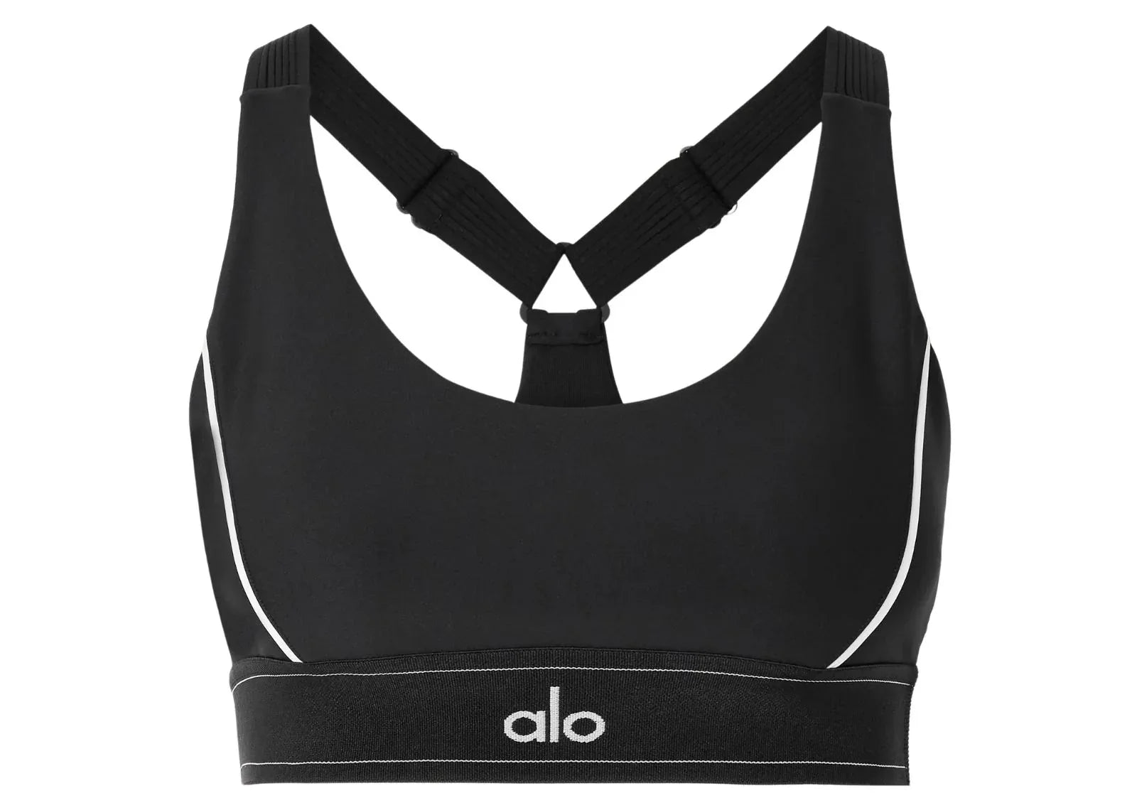 Alo Yoga Airlift Suit Up Sports Bra Black White