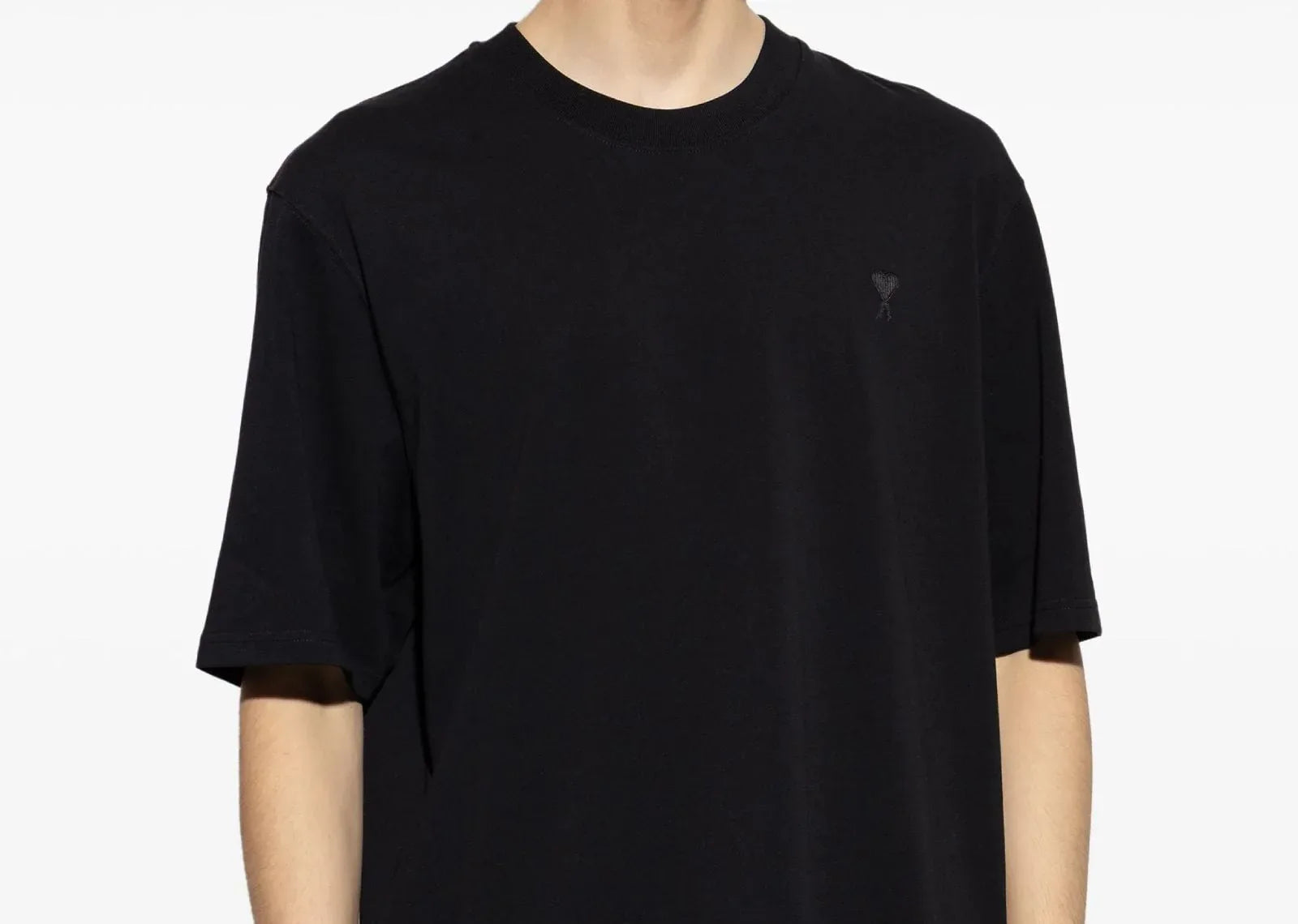 Ami Paris Ami De Coeur Crew Neck T-Shirt Black