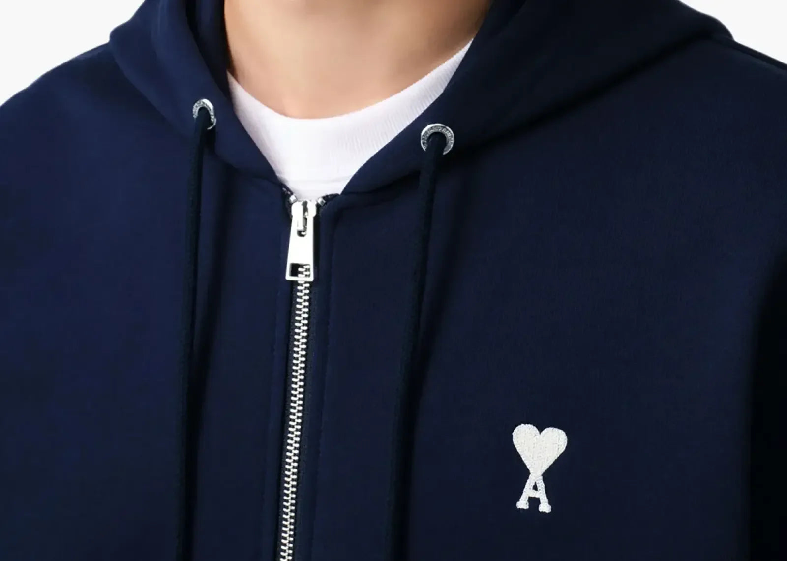 Ami Paris Ami De Coeur Hoodie Midnight Blue