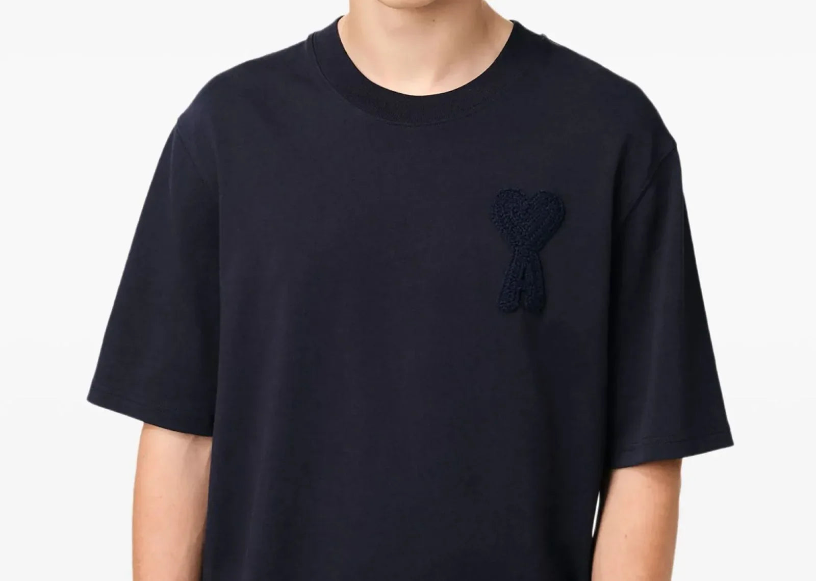 Ami Paris Patch T-Shirt Navy Blue