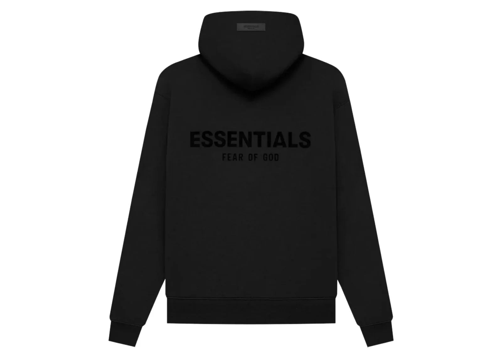 Fear Of God Essentials Pullover Chest Logo Hoodie Stretch Limo Black