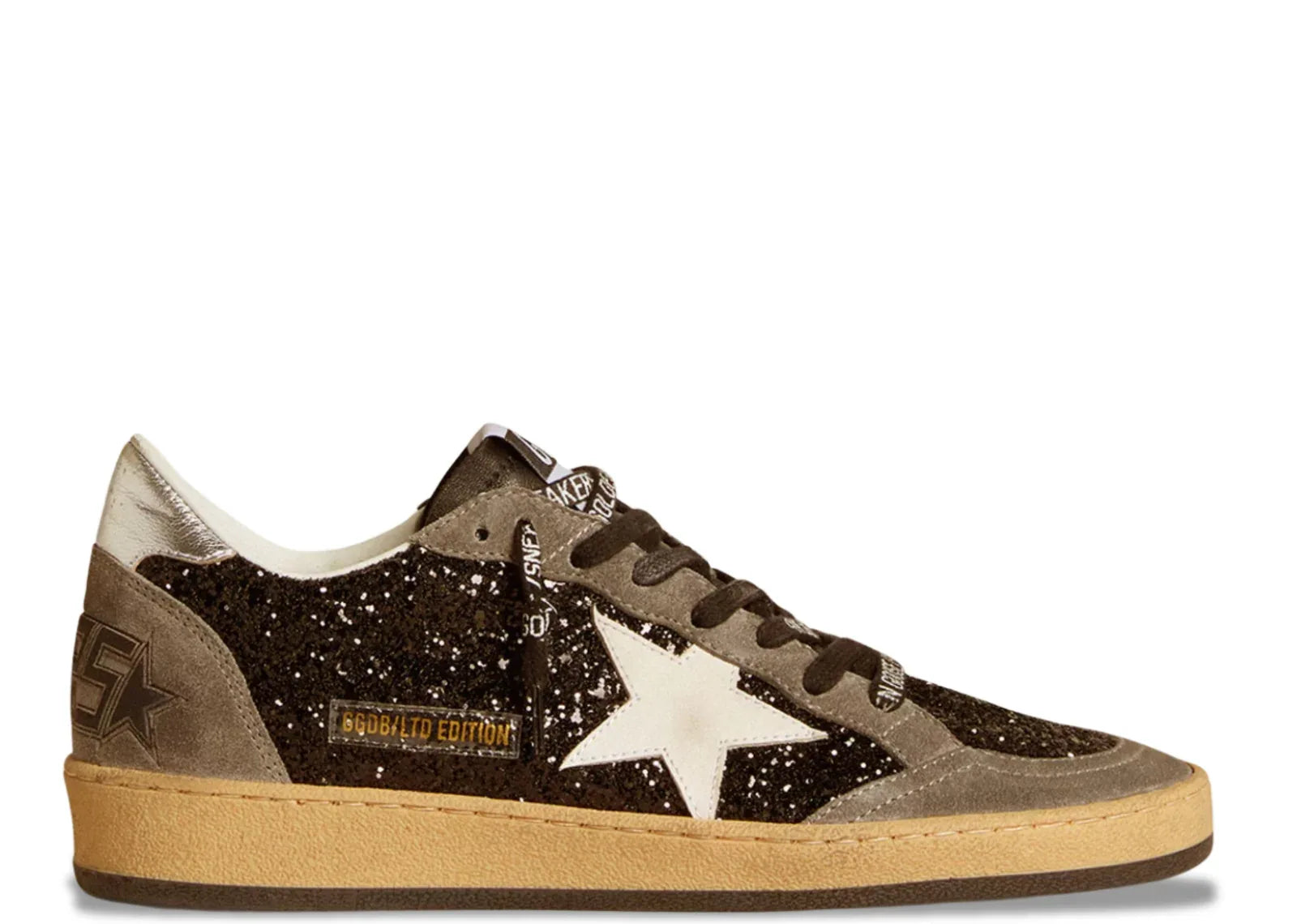 Golden Goose Ball-Star Black Glitter Gray White