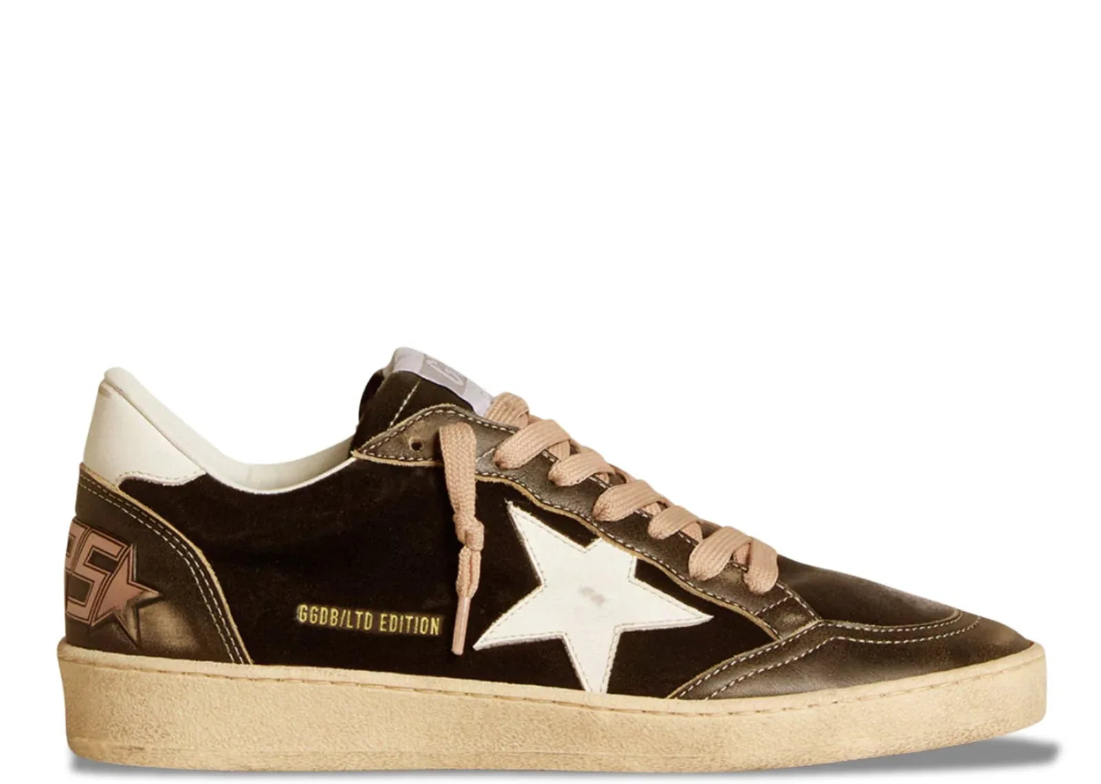 Golden Goose Ball-Star Black Velvet Black White Leather