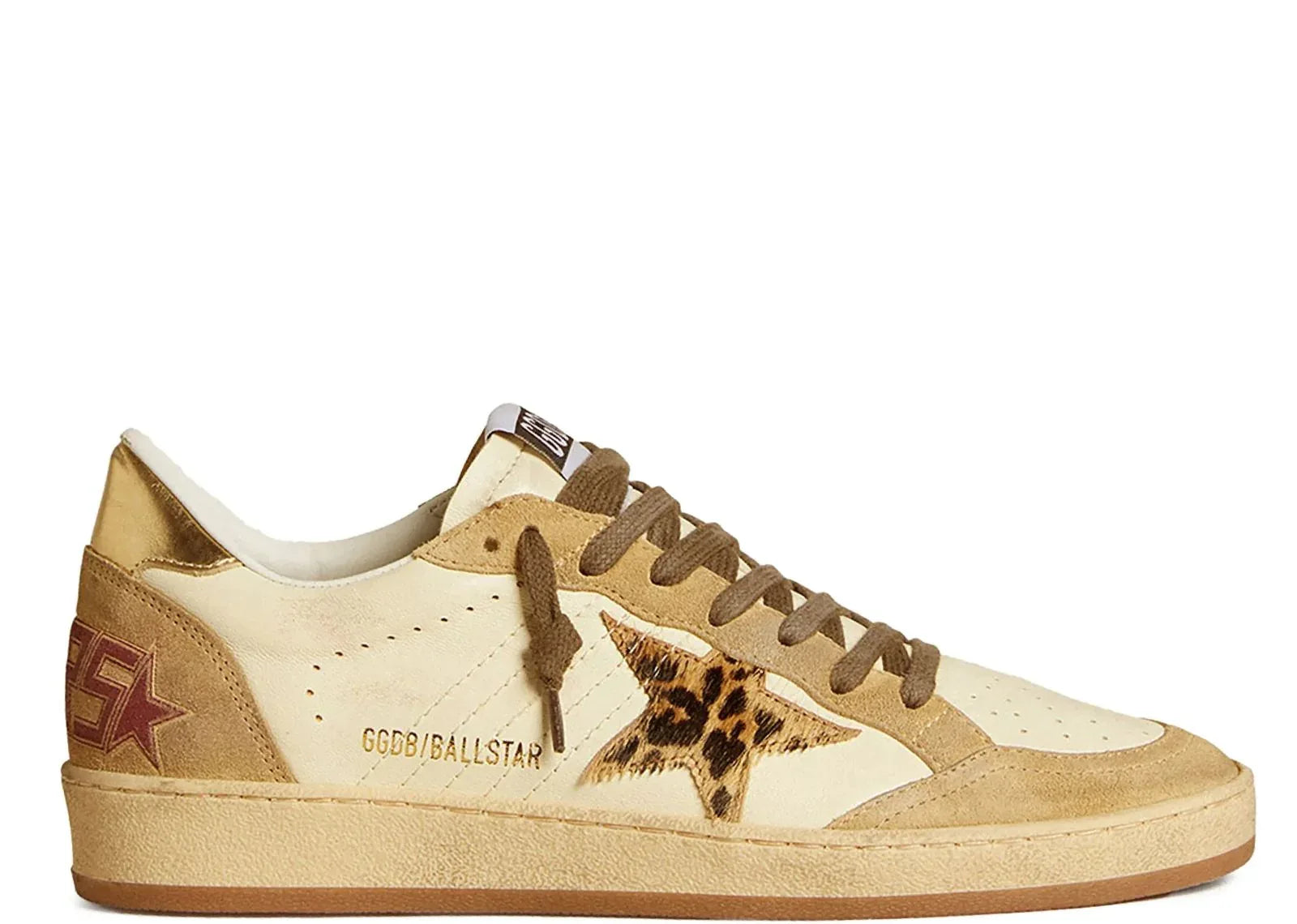 Golden Goose Ball-Star White Nappa Sand Suede