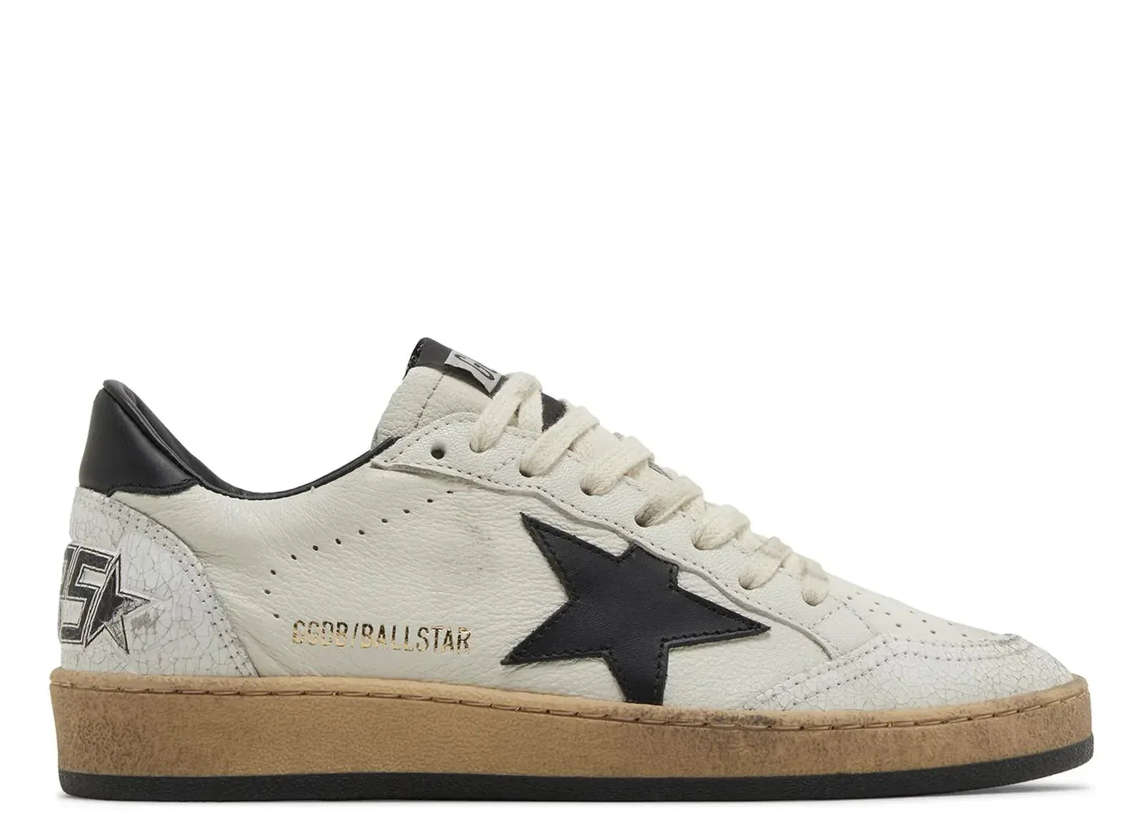 Golden Goose Ball-Star White Nappa With Black Star