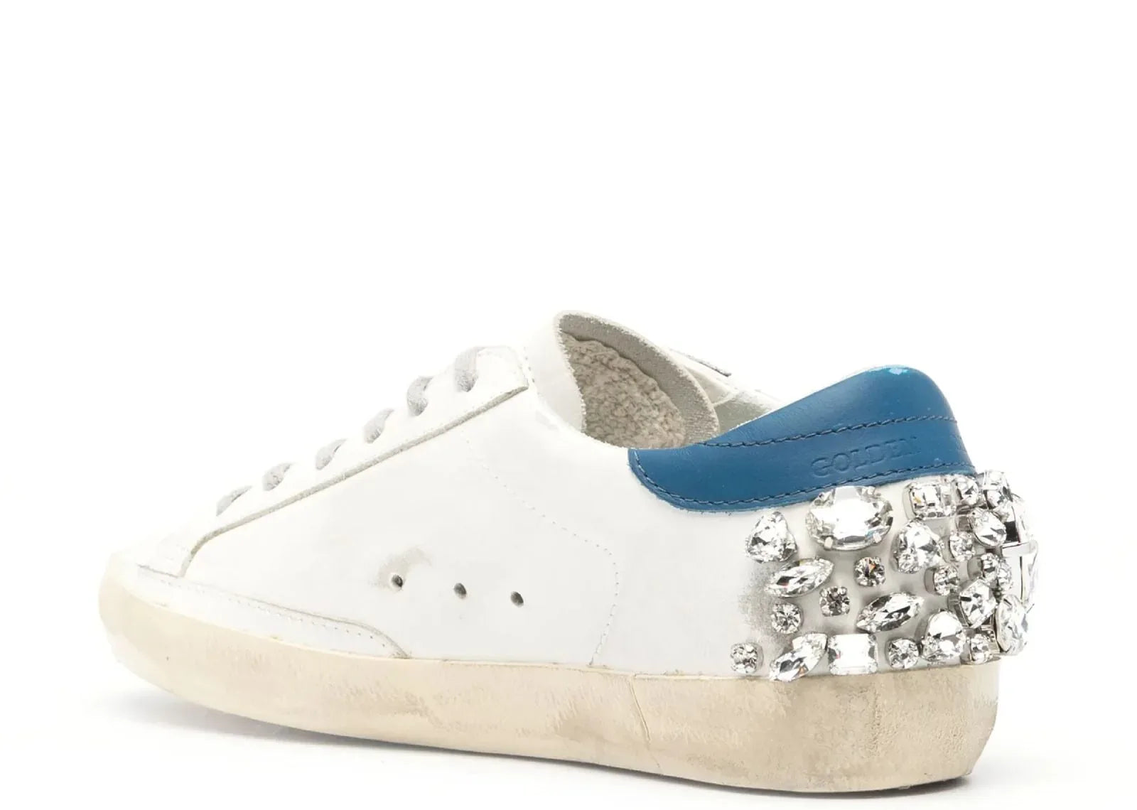 Golden Goose Super-Star White Swarovski Stone