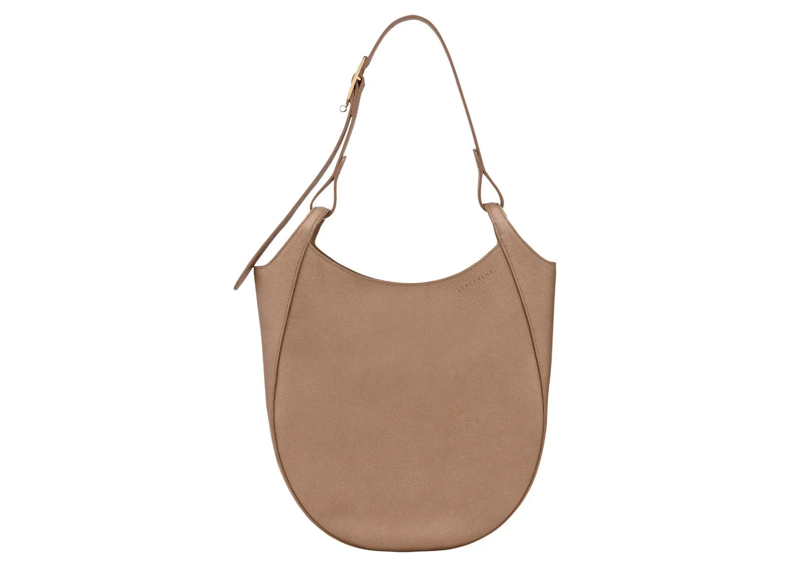 Longchamp Le Foulonné Lare Hobo Bag Biscuit