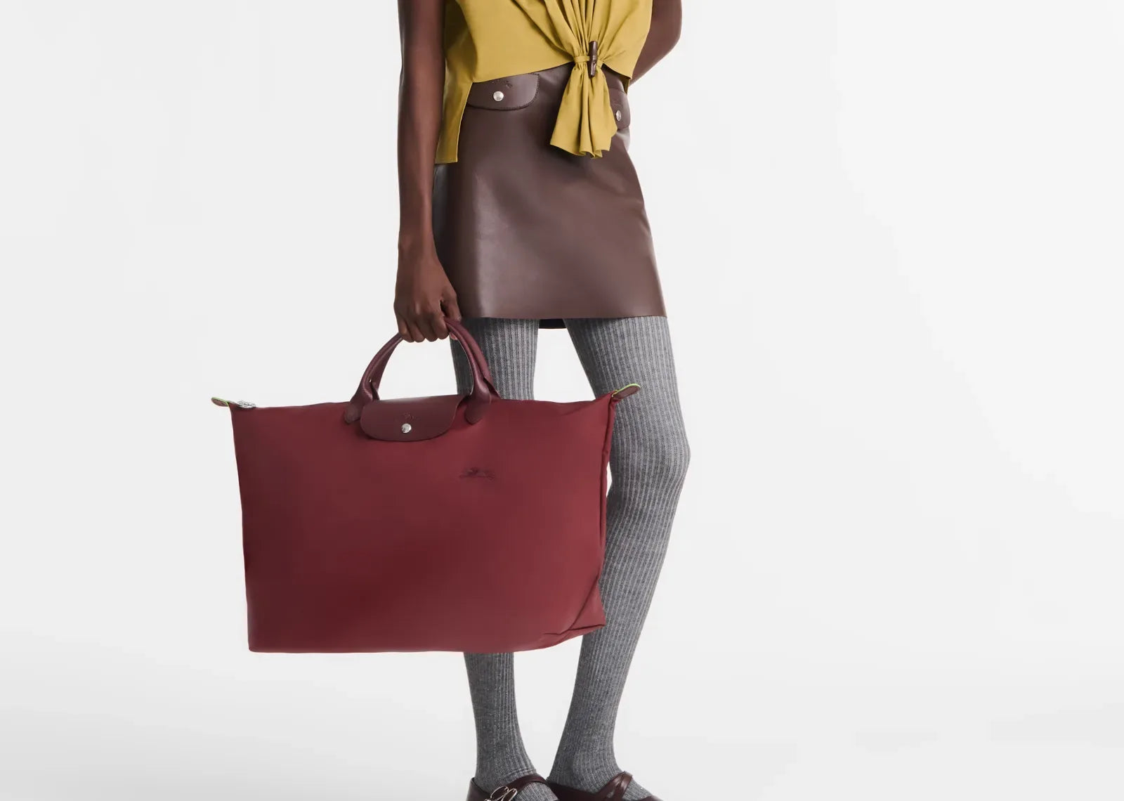 Longchamp Le Pliage Green L Travel Bag Pomegranate