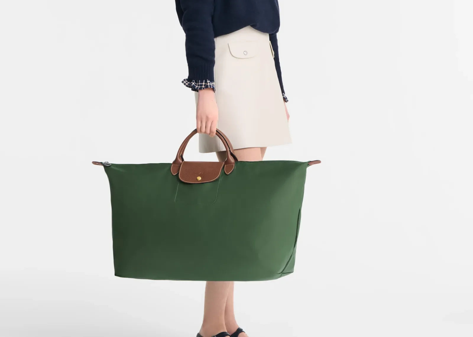 Longchamp Le Pliage Original L Travel Bag British Green