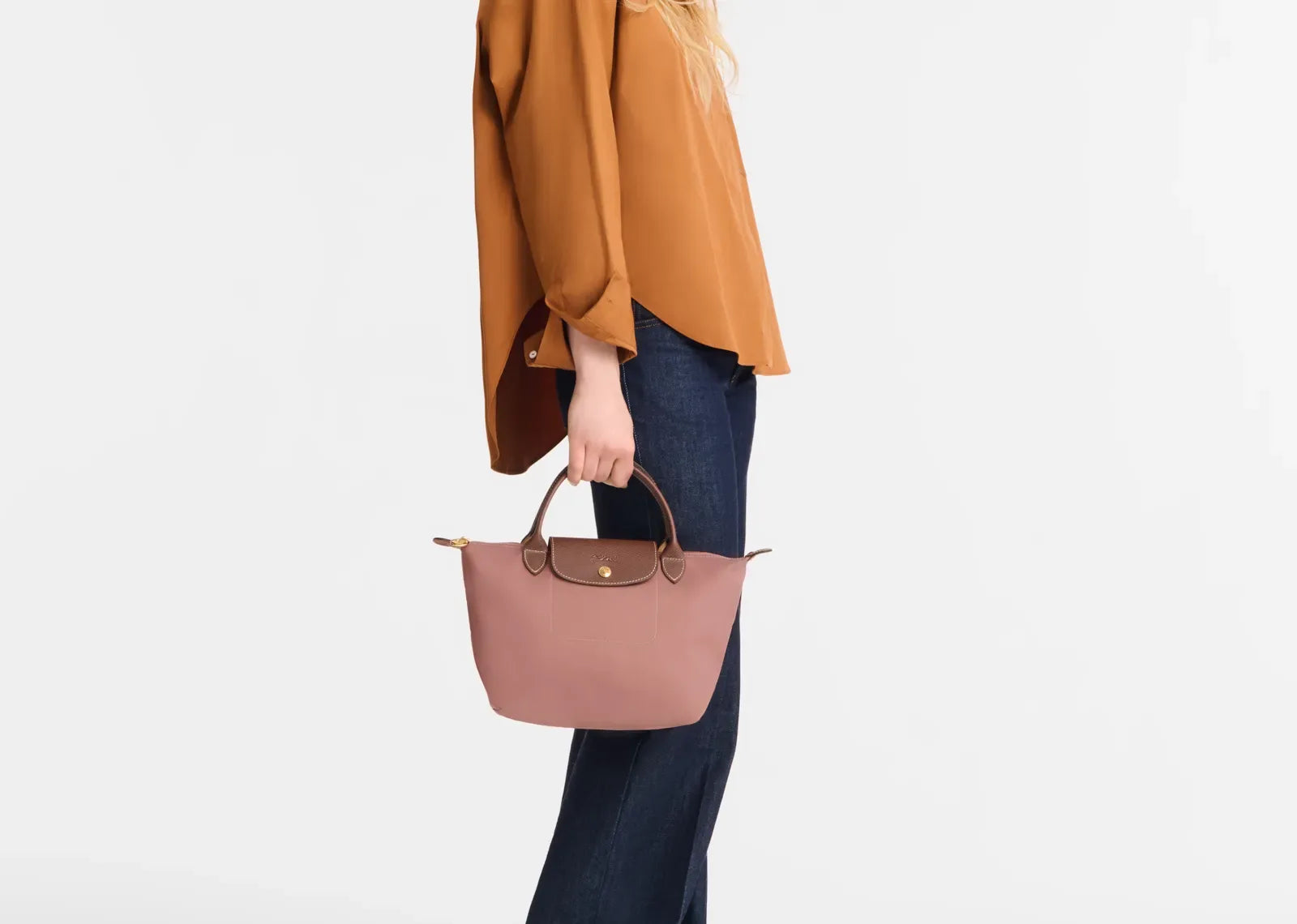 Longchamp Le Pliage Original Small Handbag Pink Tea