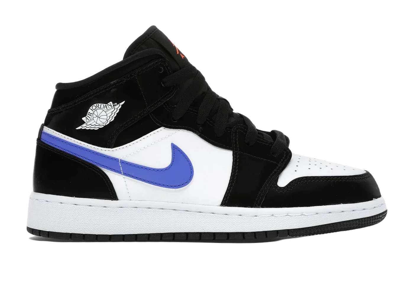 Nike Air Jordan 1 Mid Black Racer Blue White (GS)