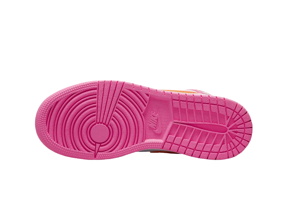 Nike Air Jordan 1 Mid Pinksicle Safety Orange (GS)