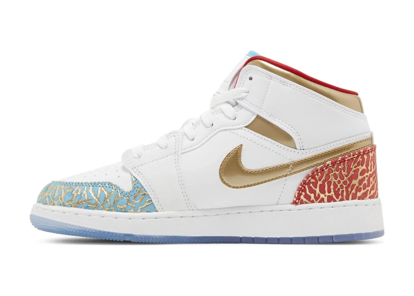 Nike Air Jordan 1 Mid Sneaker School NC To Chicago (GS)