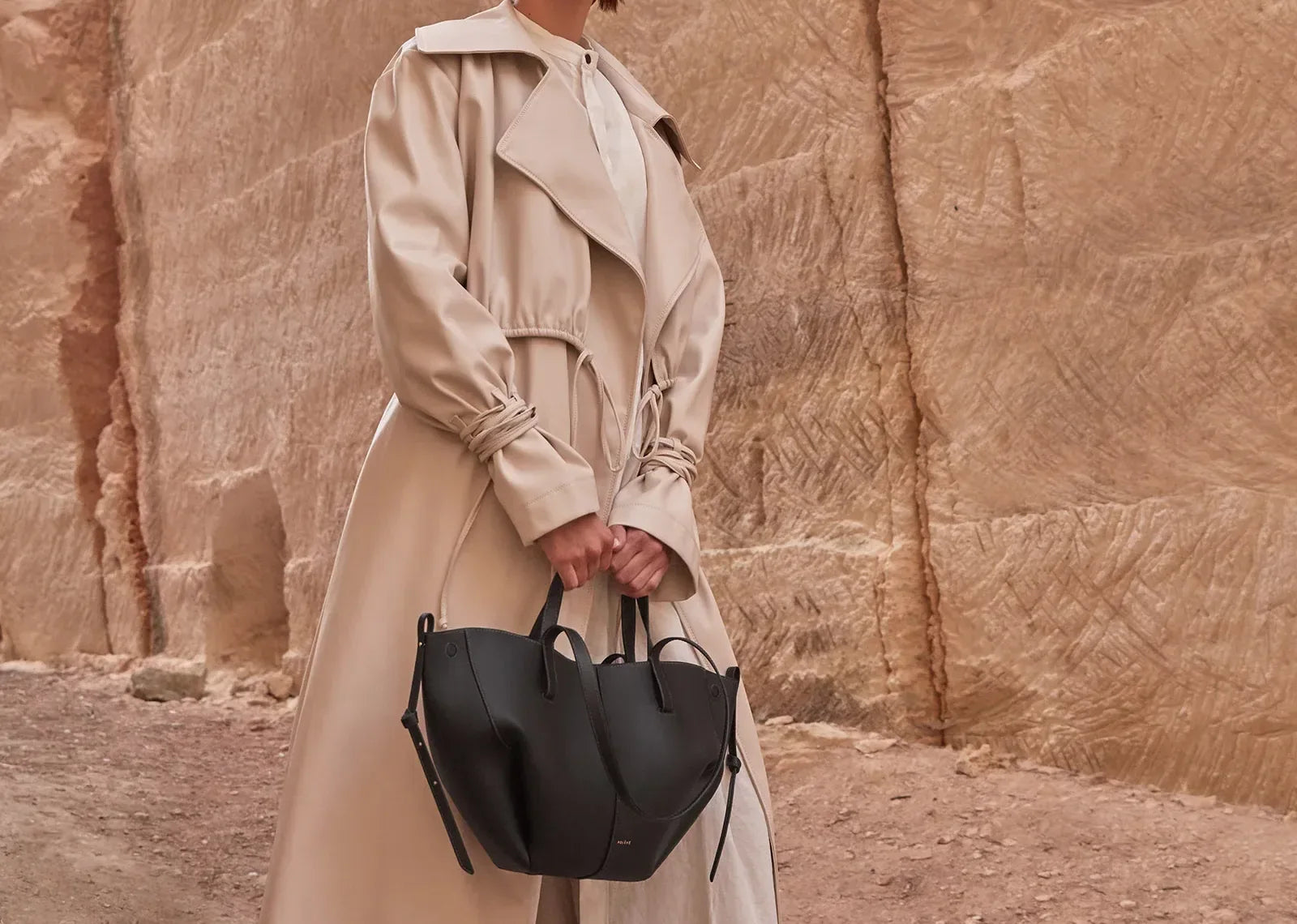 Polène Cyme Mini Edition Textured Black