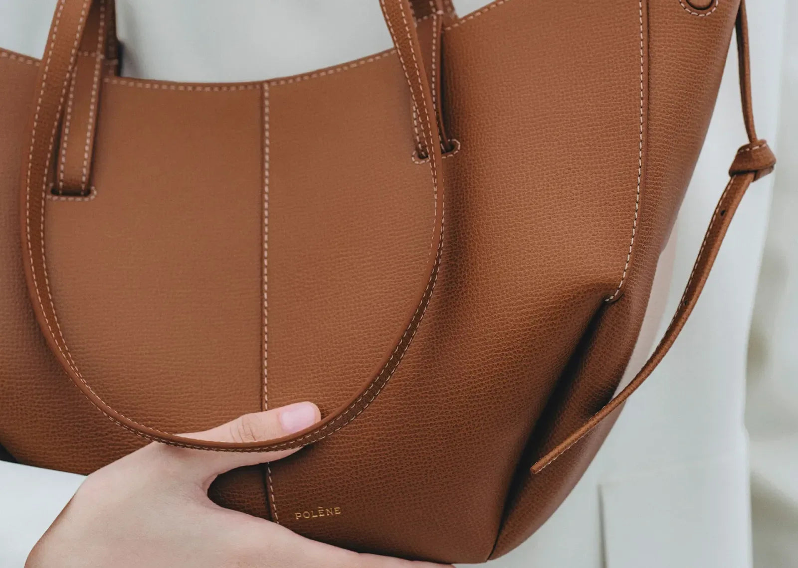 Polène Cyme Mini Edition Textured Camel