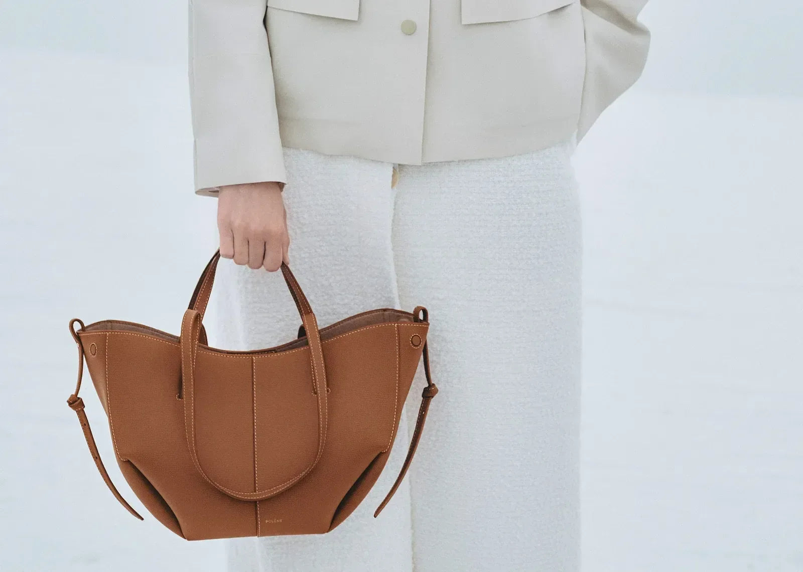 Polène Cyme Mini Edition Textured Camel