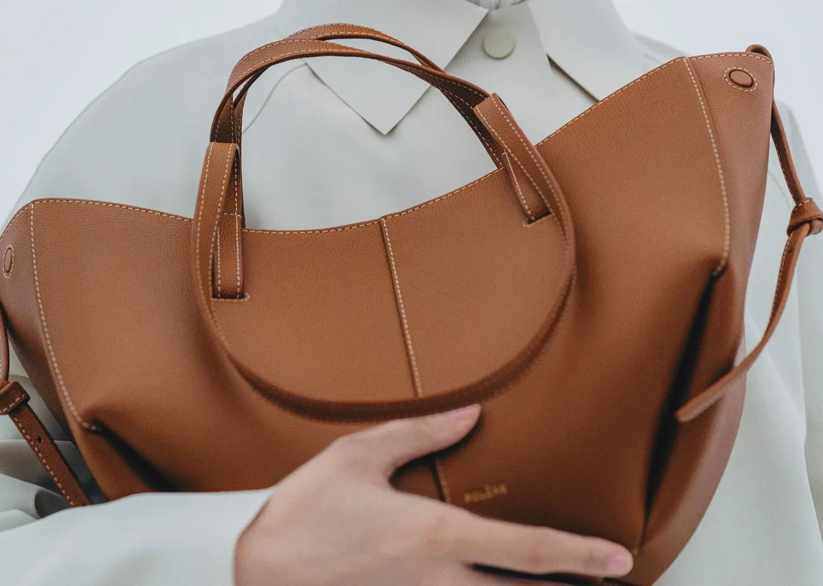 Polène Cyme Mini Edition Textured Camel