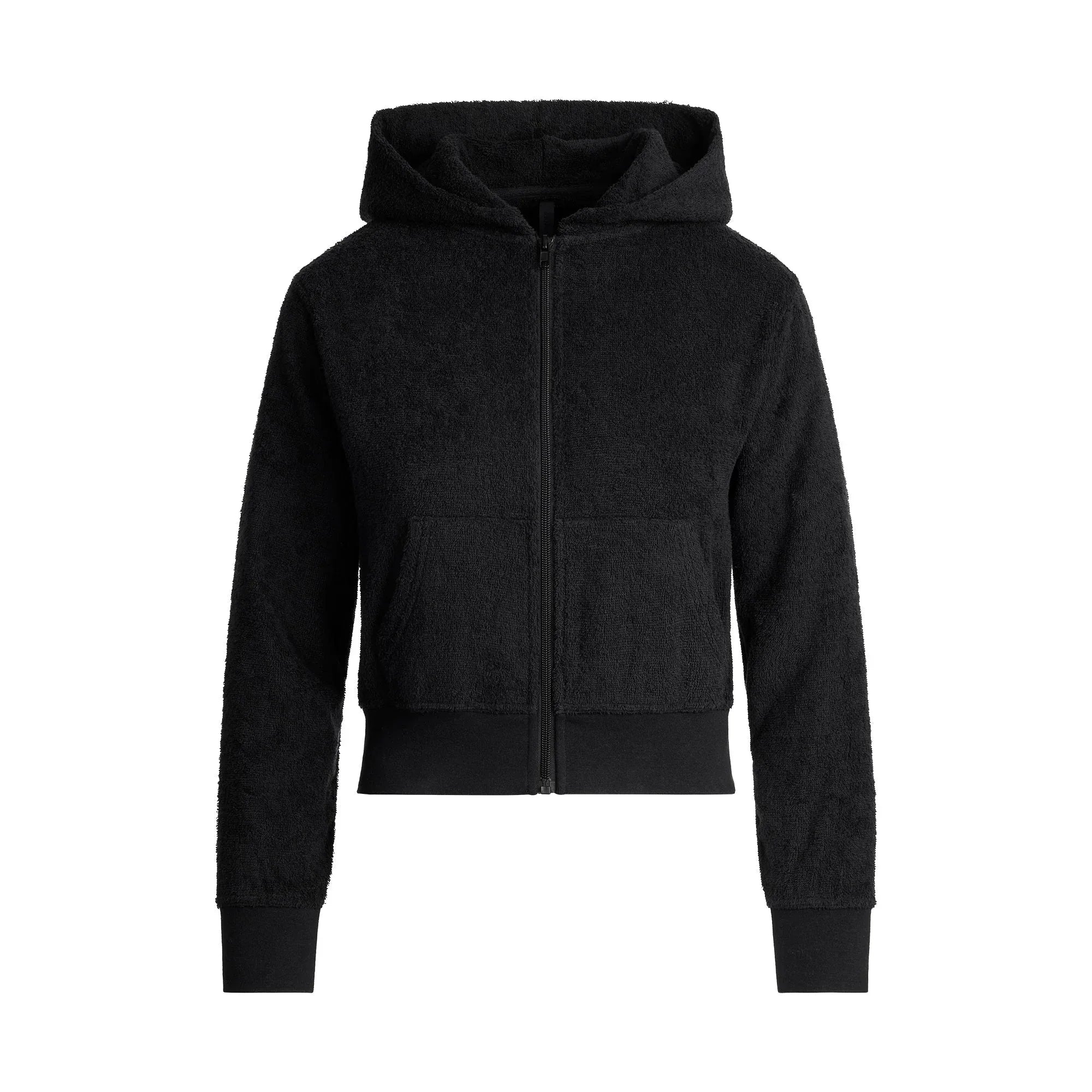 SKIMS TERRY COVER-UPS ZIP UP HOODIE | ONYX - KAPŞONLU SWEATSHIRT