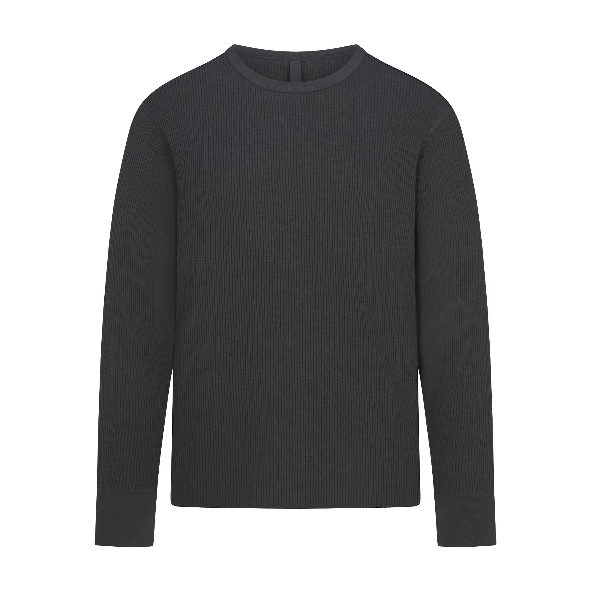 SKIMS WAFFLE MENS LONG SLEEVE T-SHIRT | ASH - TİŞÖRT