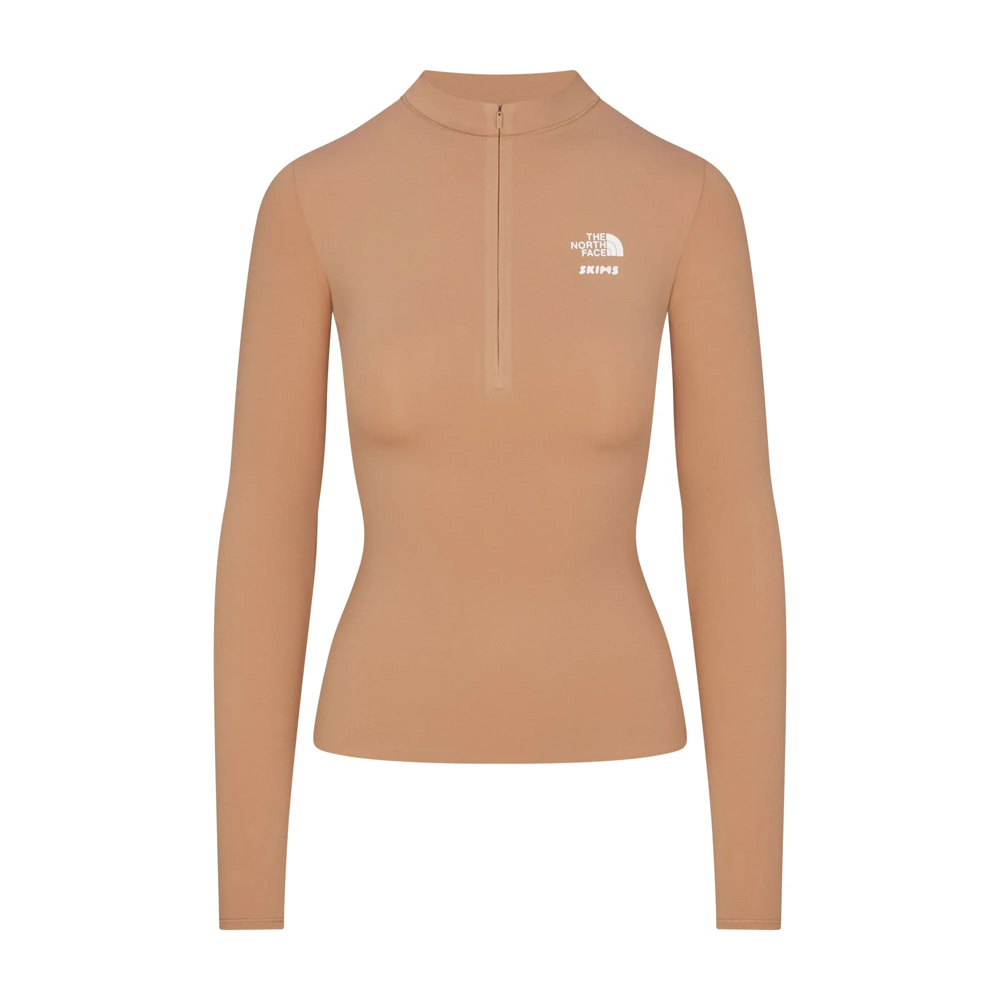 SKIMS THE NORTH FACE X REFINA LONG SLEEVE TOP | OCHRE - T-SHIRT