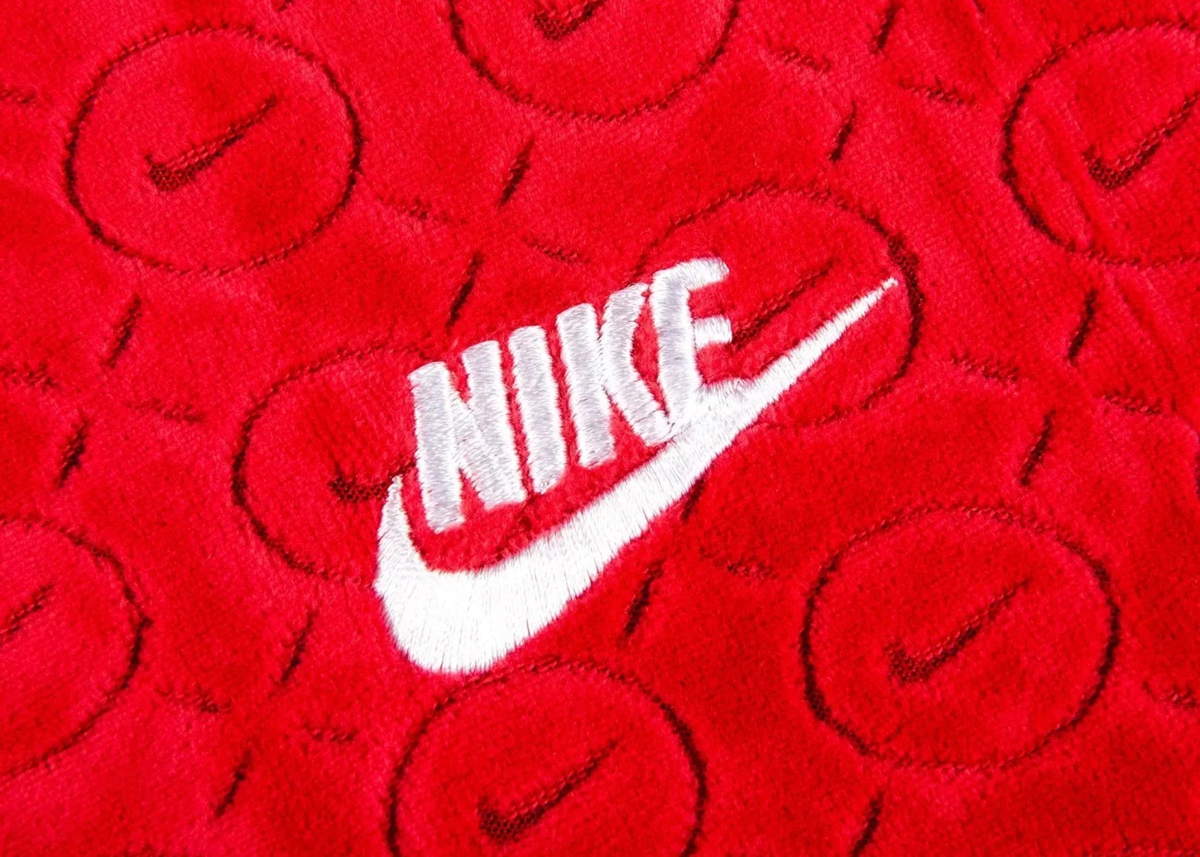 Supreme Nike Velour Track Jacket Red