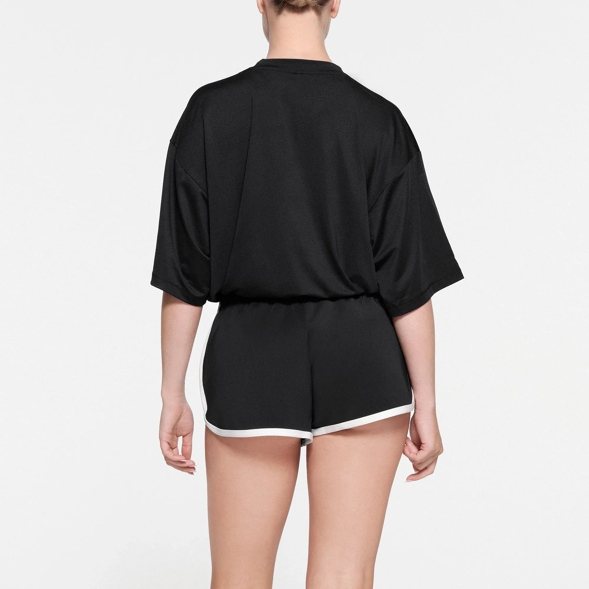 SKIMS TRACK MESH OVERSIZED T-SHIRT | ONYX - TİŞÖRT