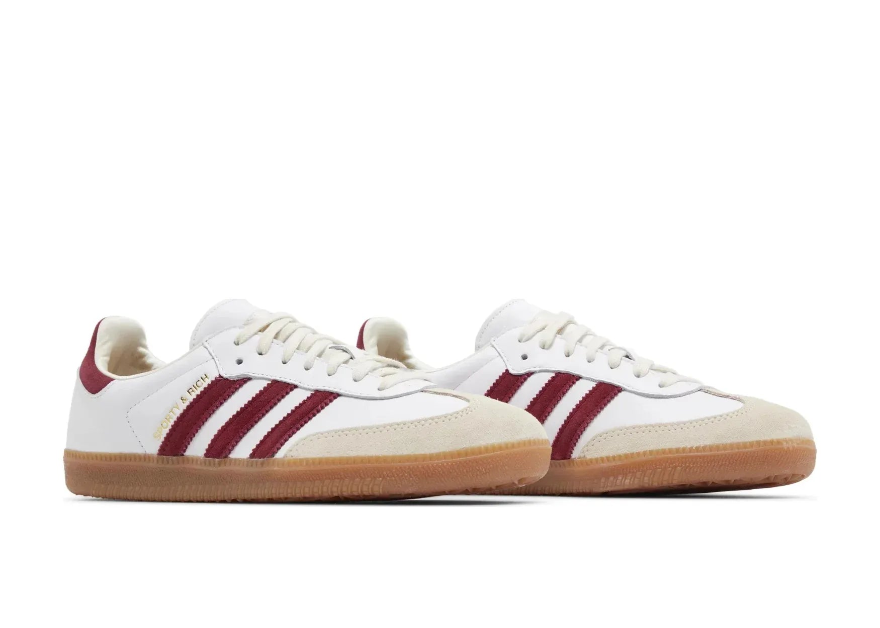 Adidas Samba Sporty Rich White Collegiate Burgundy