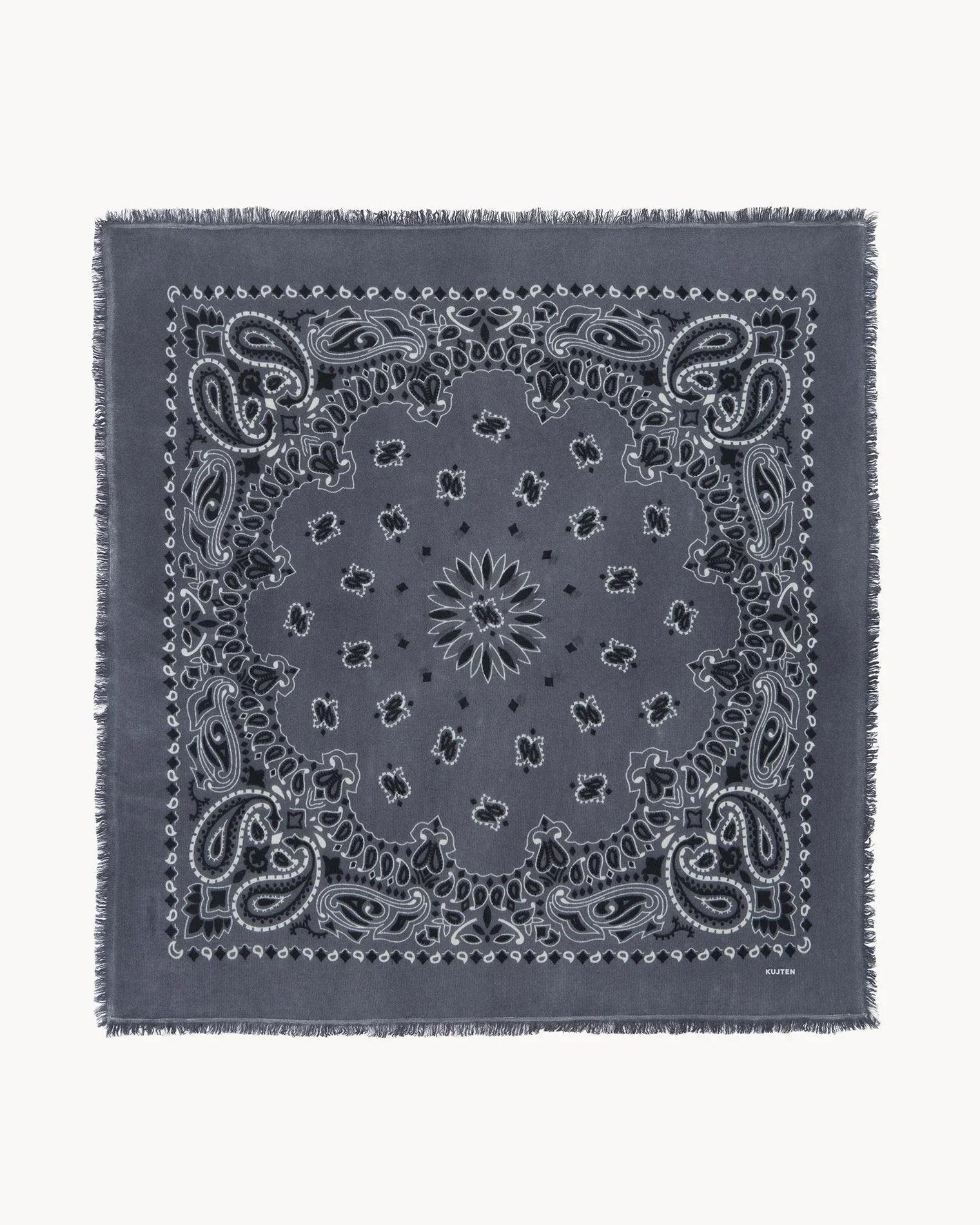 KUJTEN Large Bandana Hachiko Bico Flannel Gray - Bandana