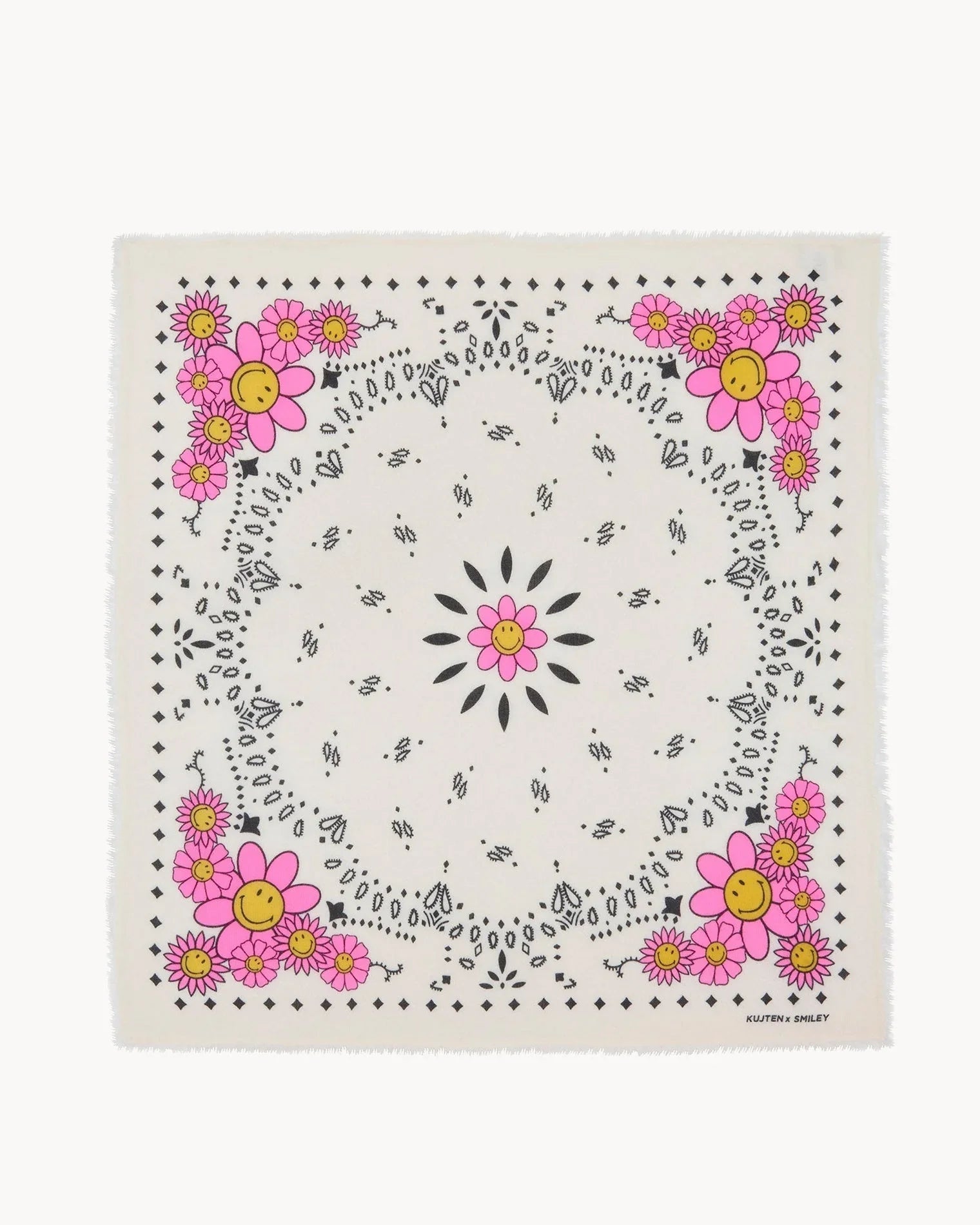 KUJTEN Bandana Hachiko Bico Smiley White - Bandana