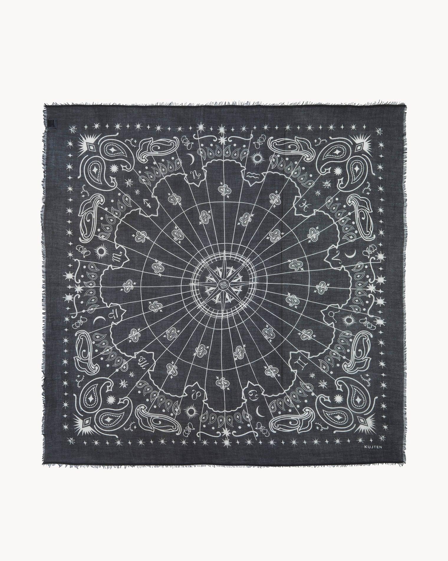 KUJTEN Extra Large Bandana Effy Astro Black - Bandana
