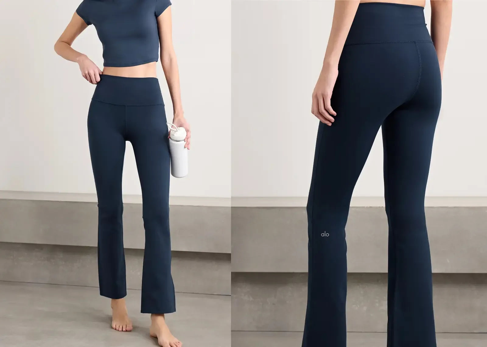 Alo Yoga Airbrush Flared Leggings Navy