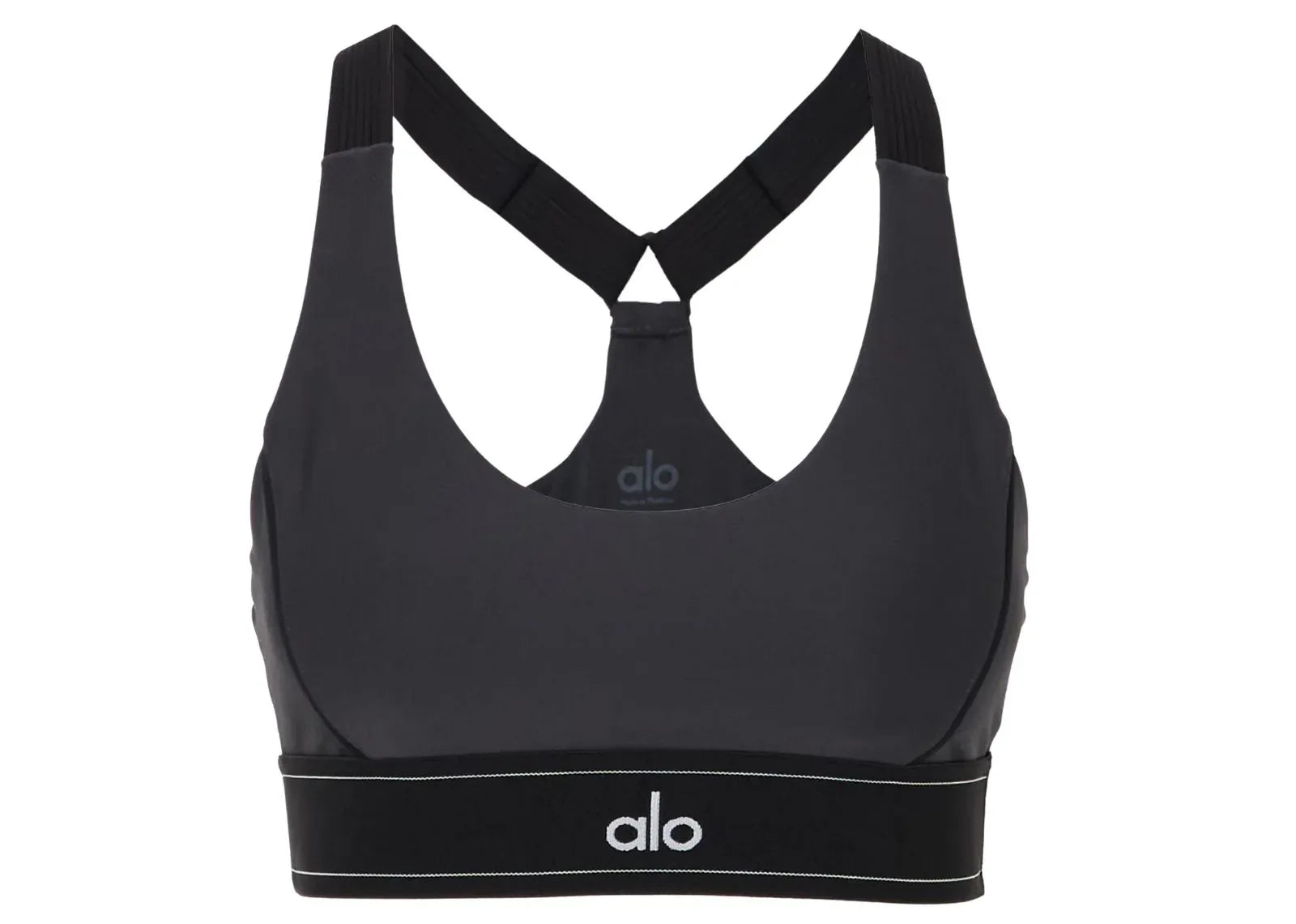 Alo Yoga Airlift Suit Up Sports Bra Anthracite Black
