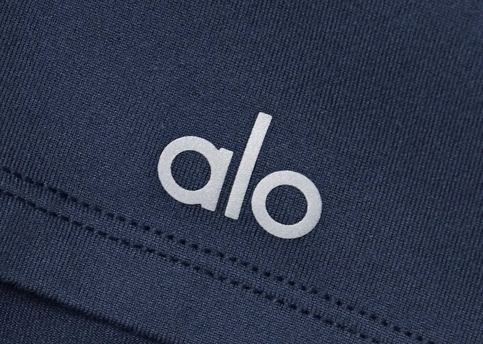 Alo Yoga Finesse Cropped Alosoft Jersey Top Navy