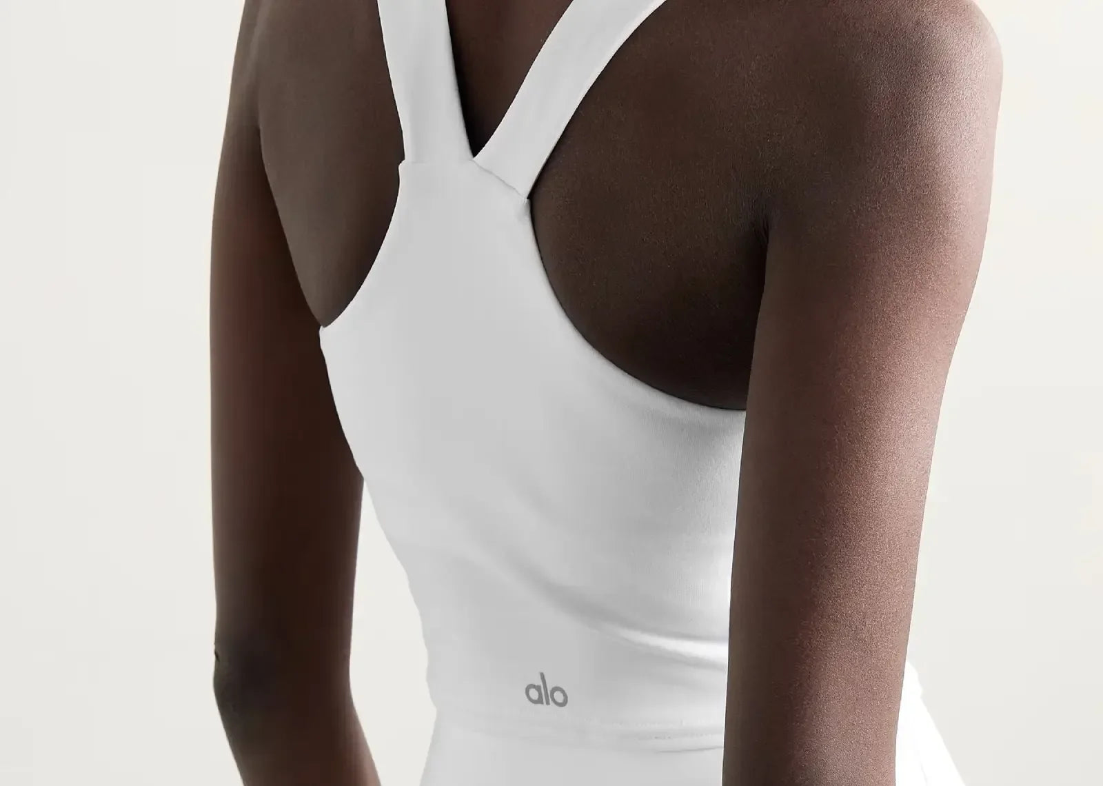 Alo Yoga Real Airbrush Sports Bra White