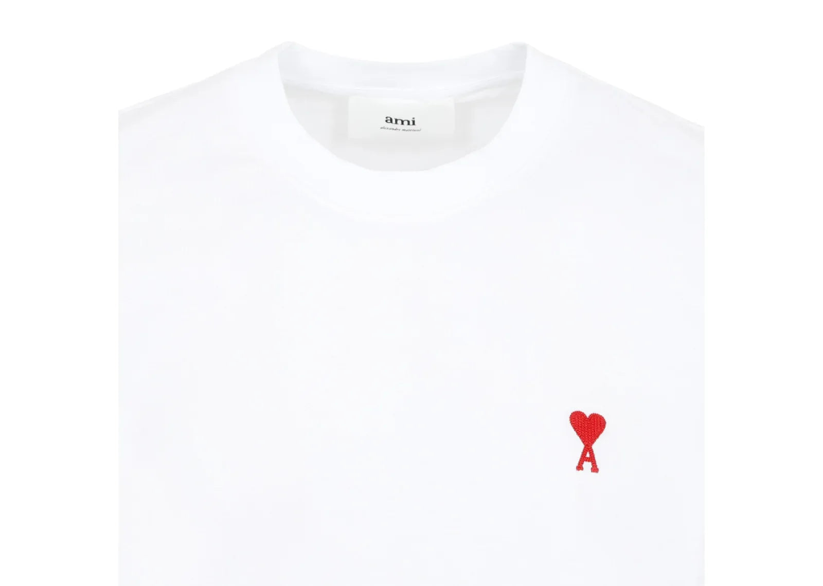 Ami Paris Ami De Coeur Classic Fit T-Shirt White/Red