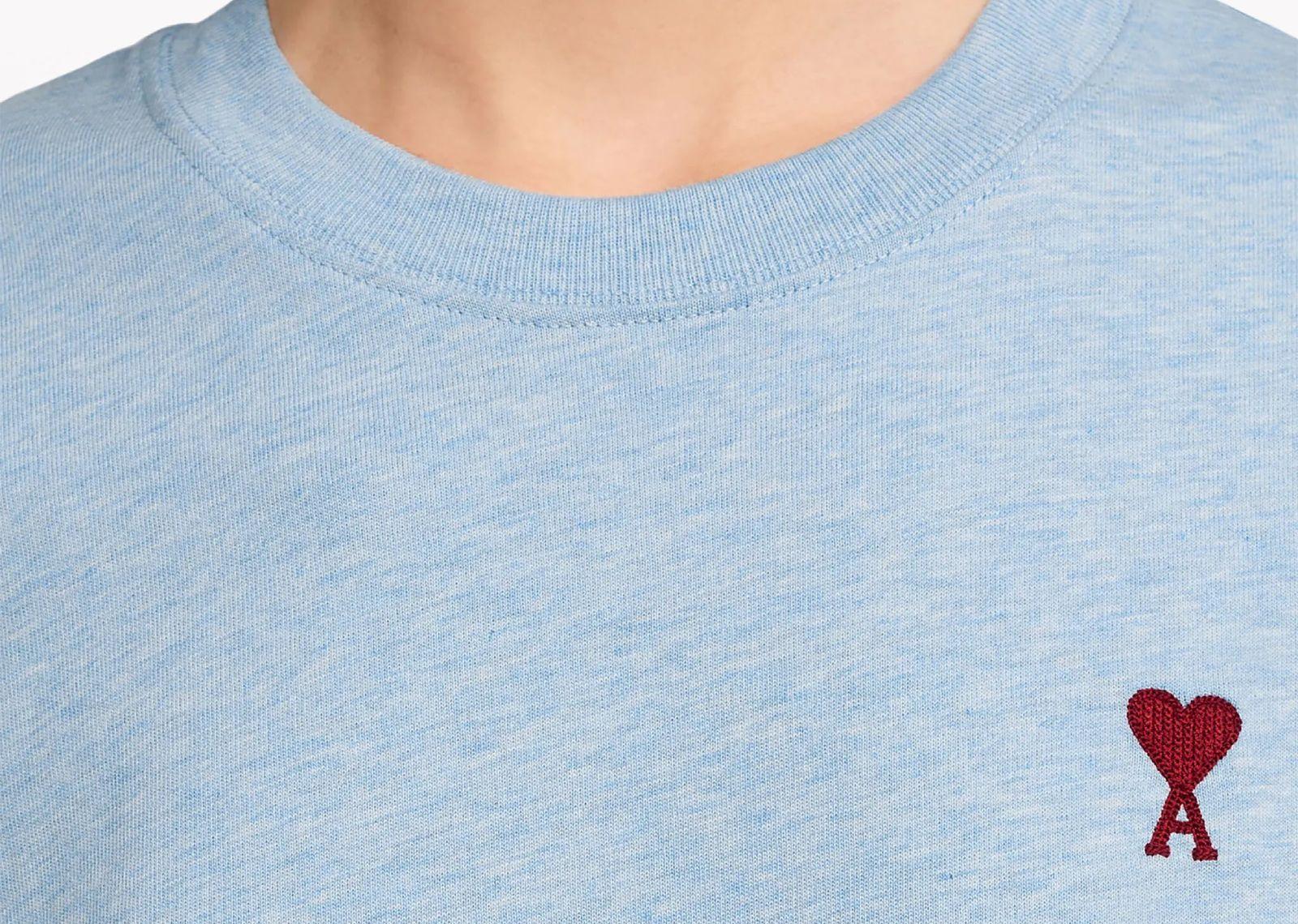 Ami Paris Ami De Coeur T-Shirt Light Blue