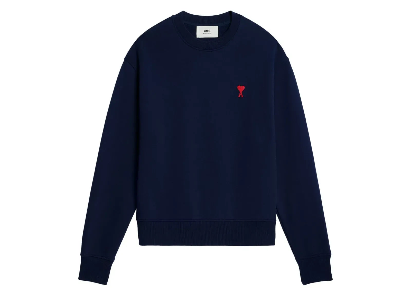 Ami Paris Ami De Coeur Cotton Sweatshirt Blue