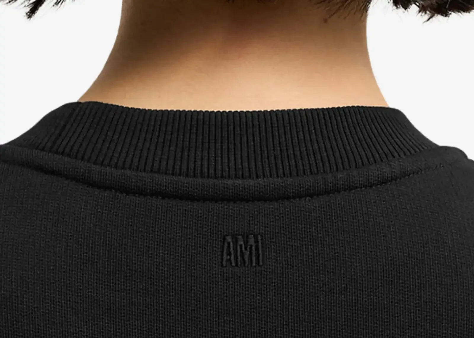 Ami Paris Logo Embroidered Sweatshirt Black