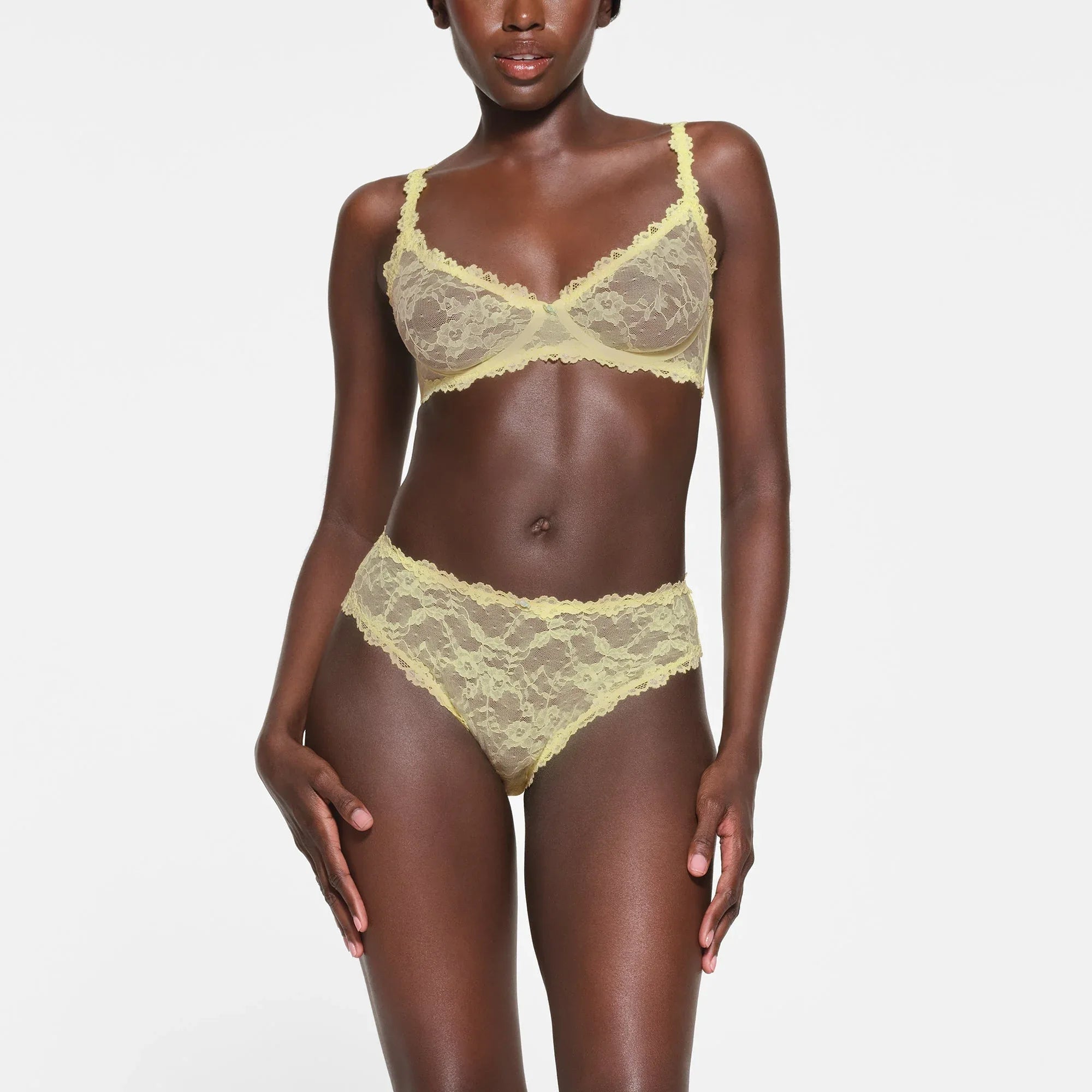 SKIMS STRETCH LACE UNLINED DEMI BRA | LEMONADE - SÜTYEN