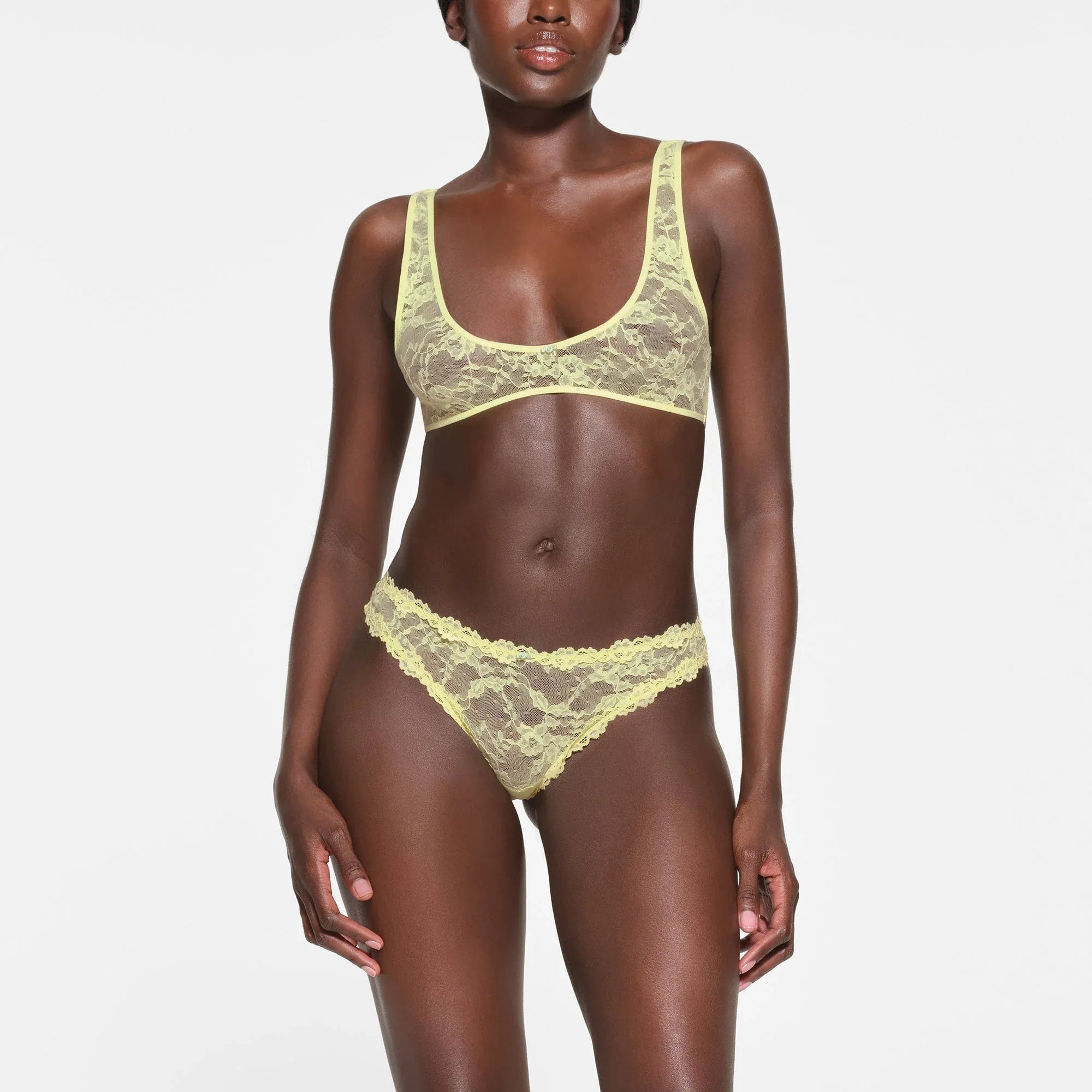 SKIMS STRETCH LACE PLUNGE BRALETTE | LEMONADE - SÜTYEN