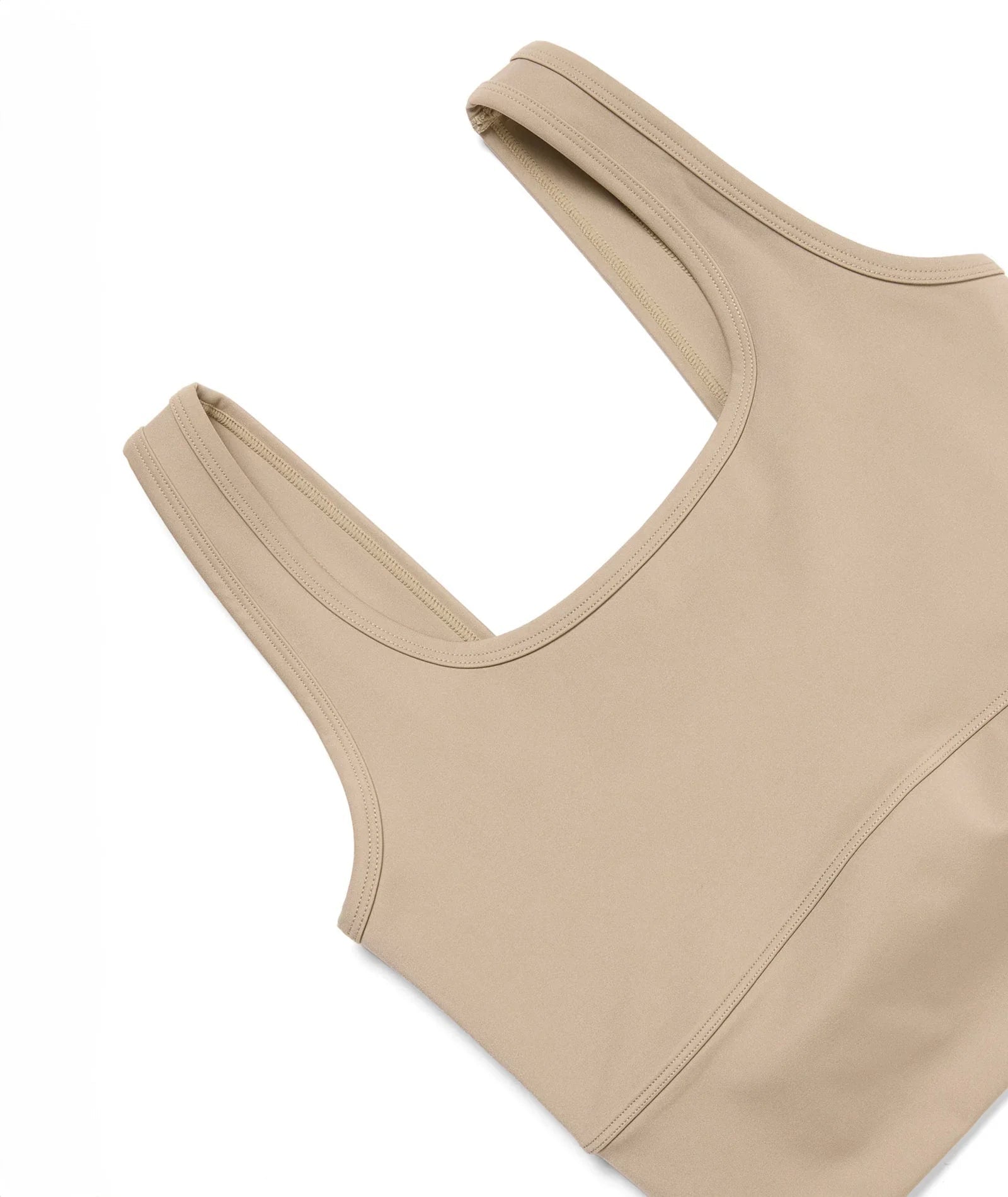 VEHLA CROPPED TANK - TAUPE - Crop Atlet