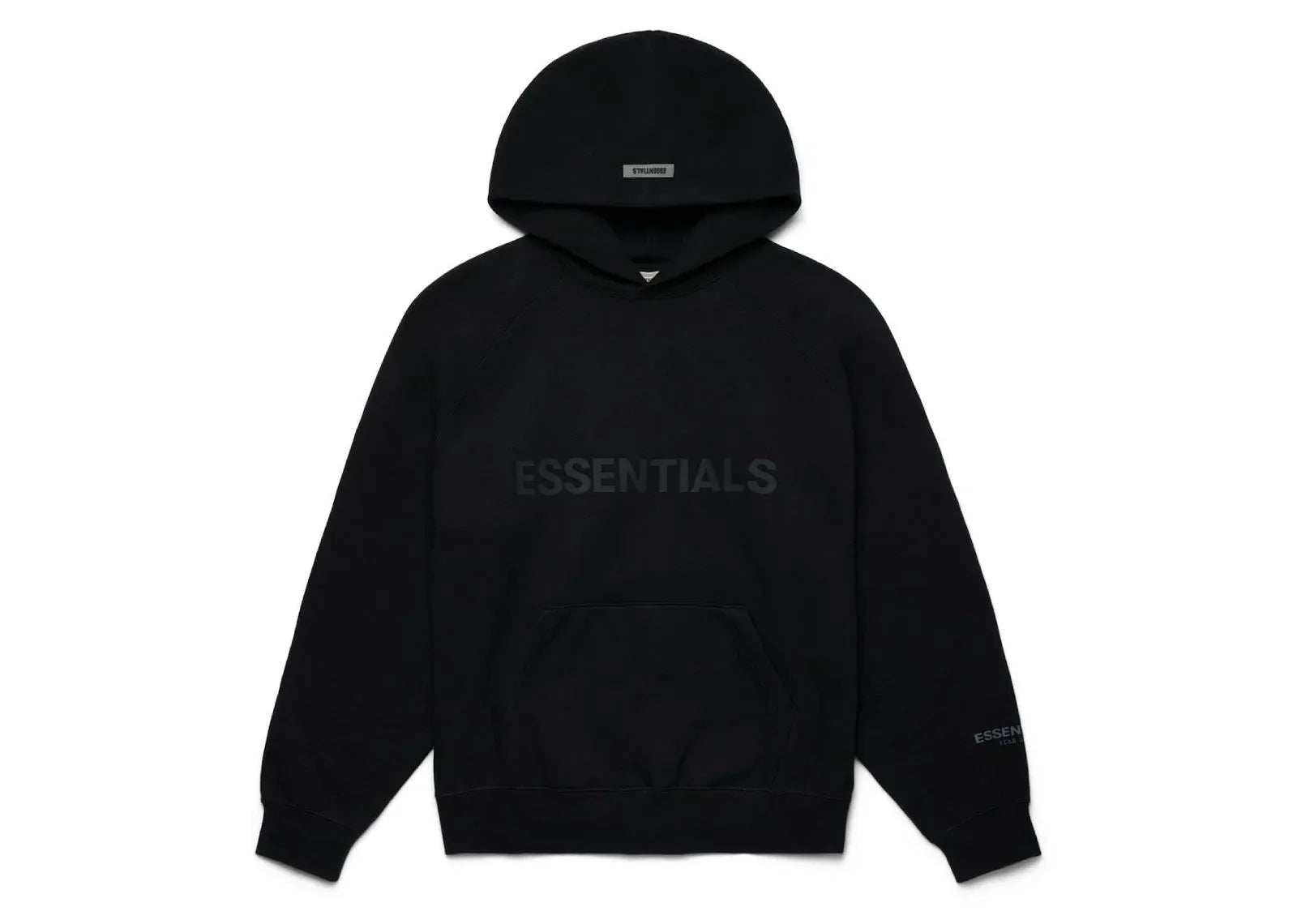 Fear of God Essentials Pullover Hoodie Applique Logo Dark Slate Stretch Limo Black