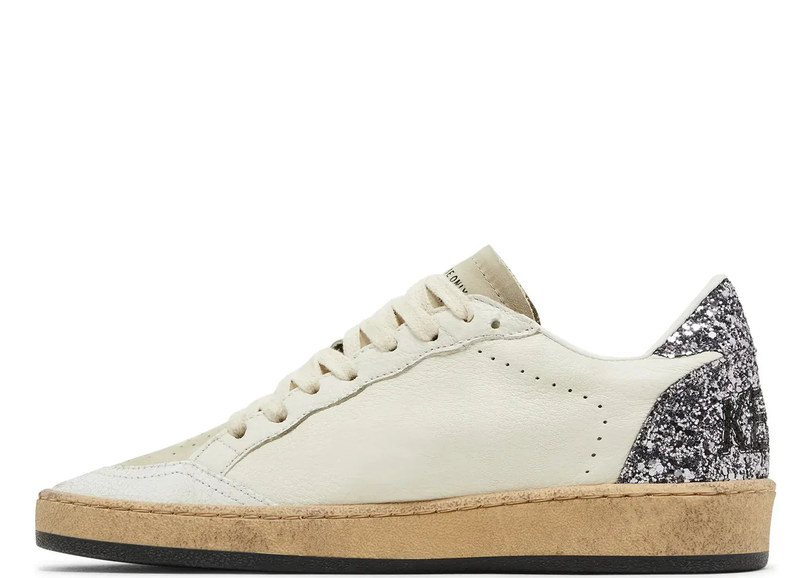Golden Goose Ball-Star White Beige Silver Glitter