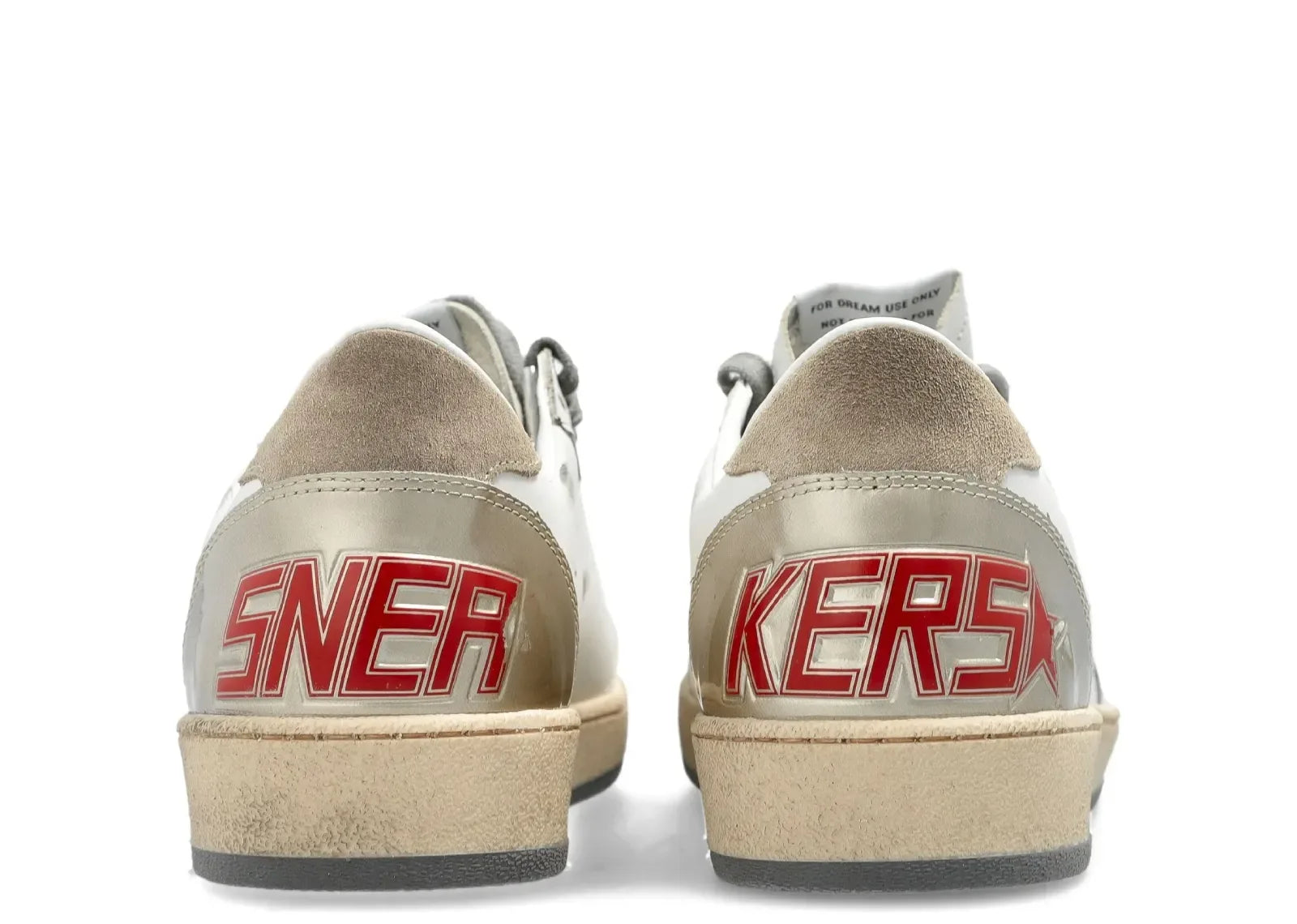 Golden Goose Ball-Star White Leather Silver Star