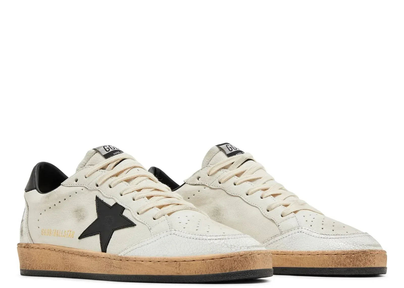 Golden Goose Ball-Star White Nappa With Black Star