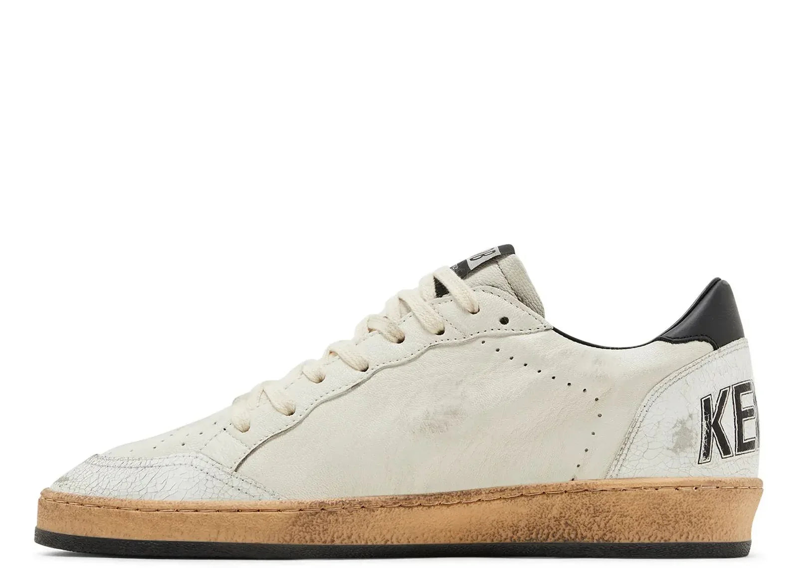 Golden Goose Ball-Star White Nappa With Black Star