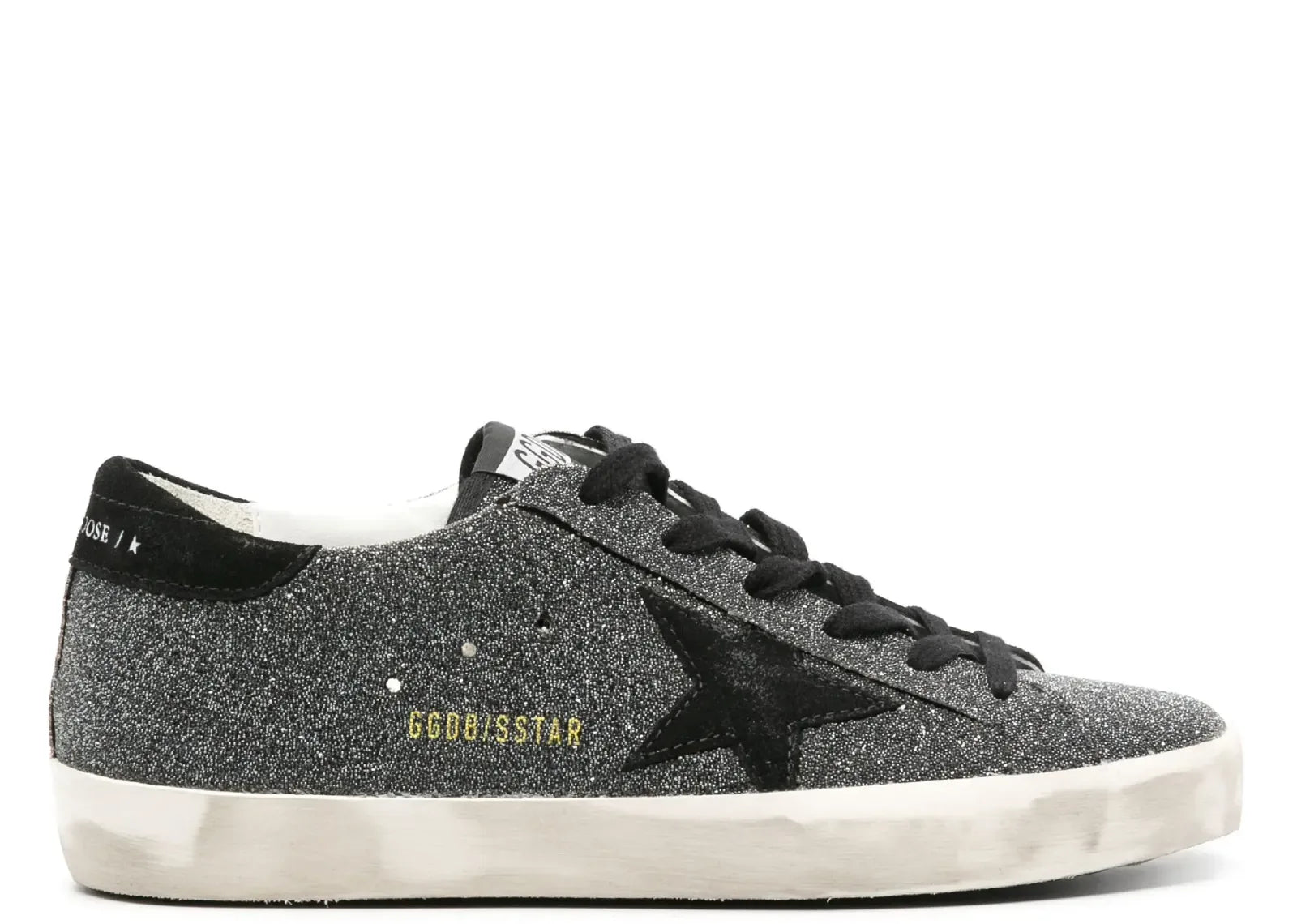 Golden Goose Super-Star Black Swarovski Crystal Black Suede Star Heel