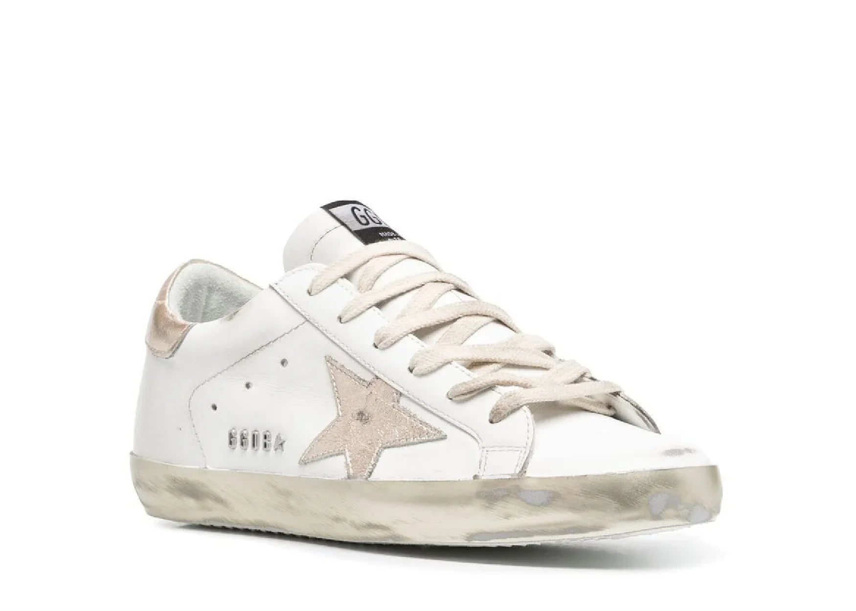 Golden Goose Super-Star White Gold Sparkle